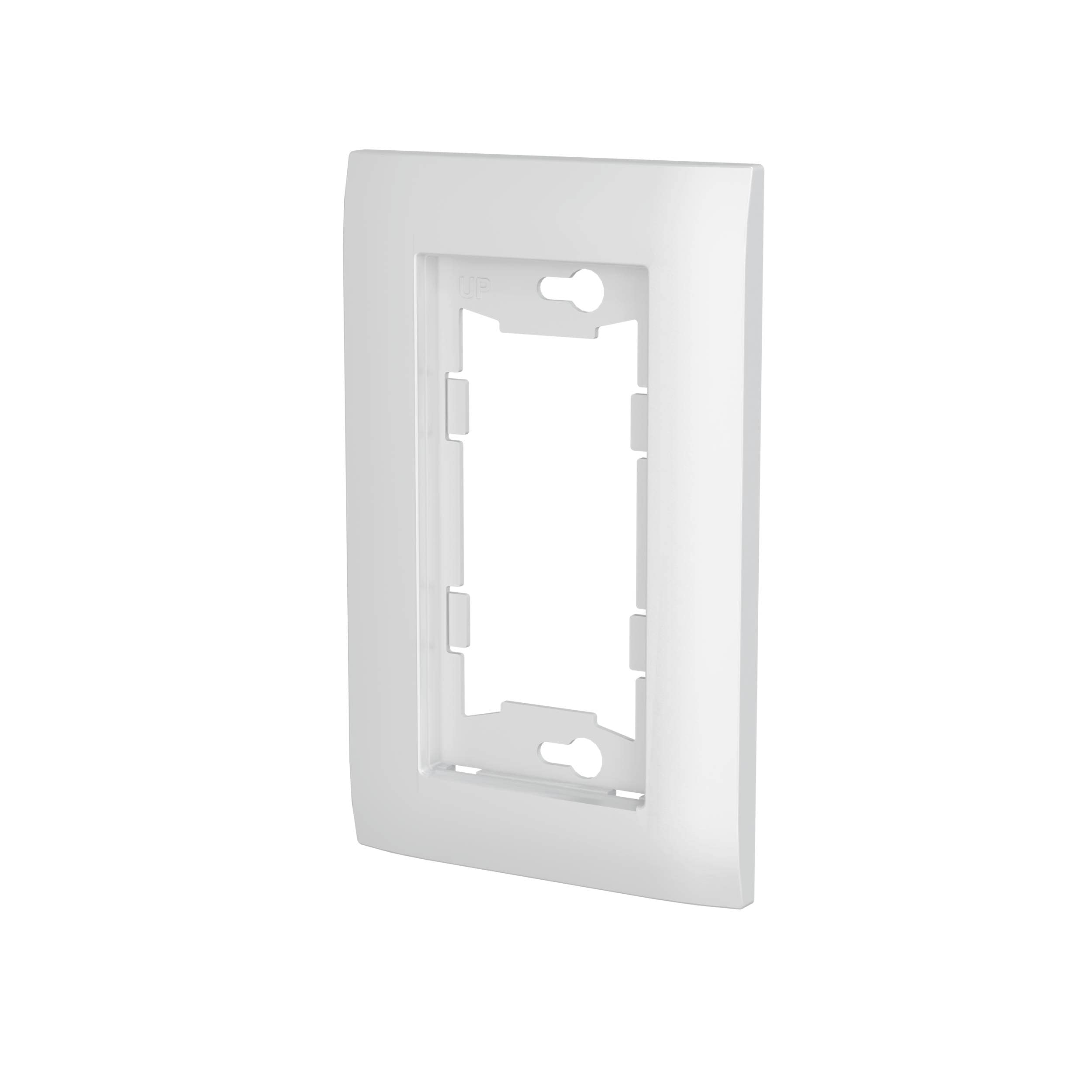 TayMac ALLURE 1 -Gang Jumbo Size White Plastic Indoor Screwless Wall Plate