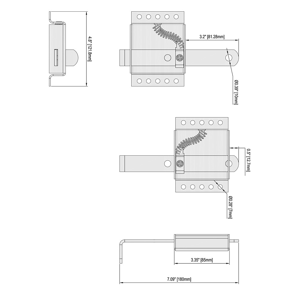 RELIABILT Zinc Plated Steel Garage Door Bolt Lock in the Garage Door ...