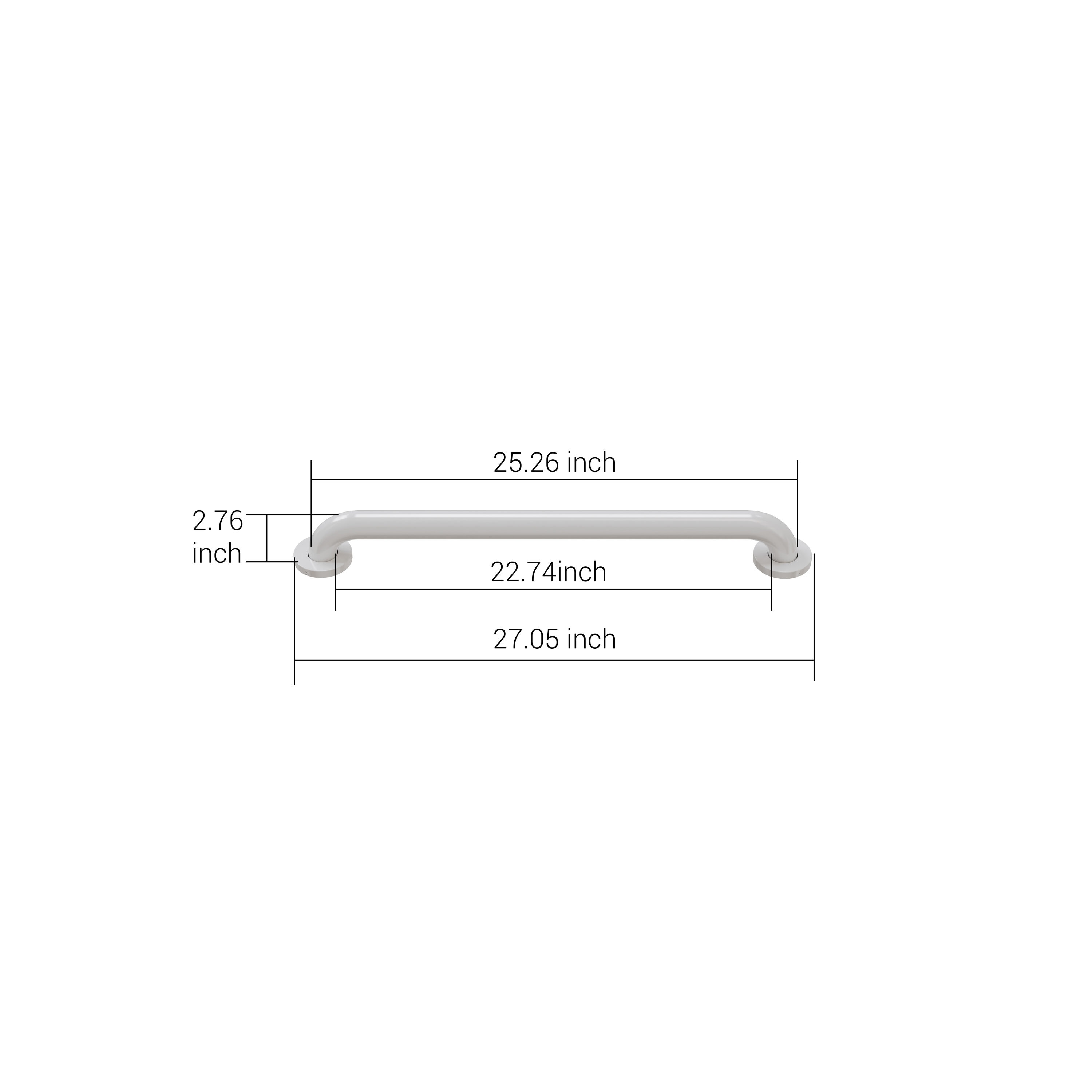 Project Source White 4.125-in Bathtub/Shower Arm Mount (0.875-in-ID) | 10204