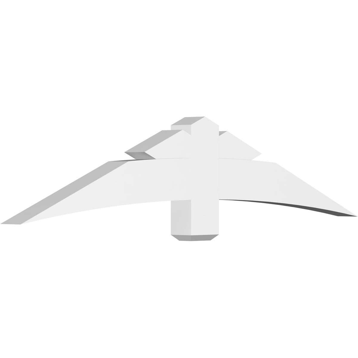 Ekena Millwork GBP072X15X0406ALB00 Alberta White PVC Gable bracket