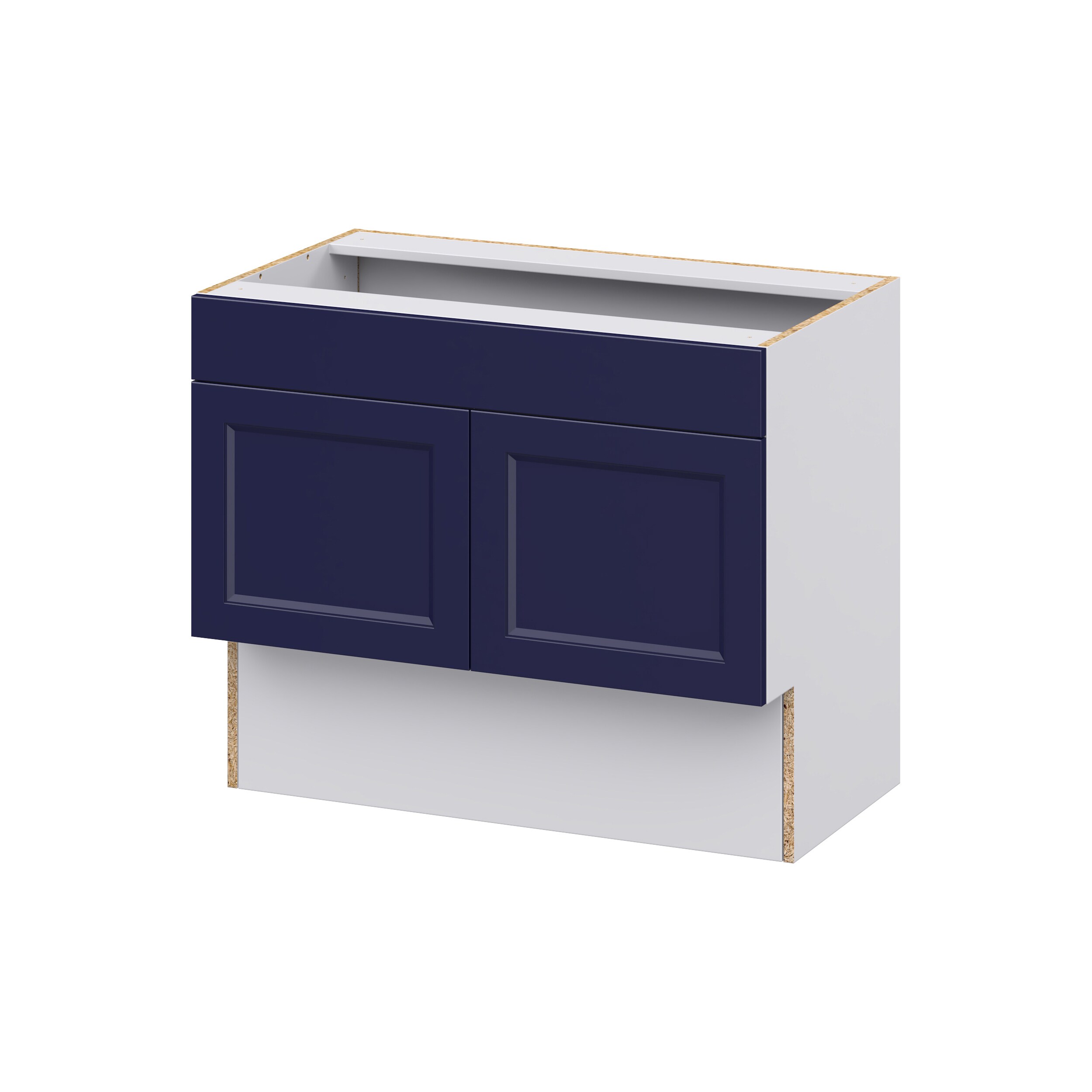 Hugo&Borg DSVS36FFRFADA-LO Lorette 36-in W x 30-in H x 21-in D Navy Blue Sink Base Fully assembled Cabinet (Recessed Panel Shaker)