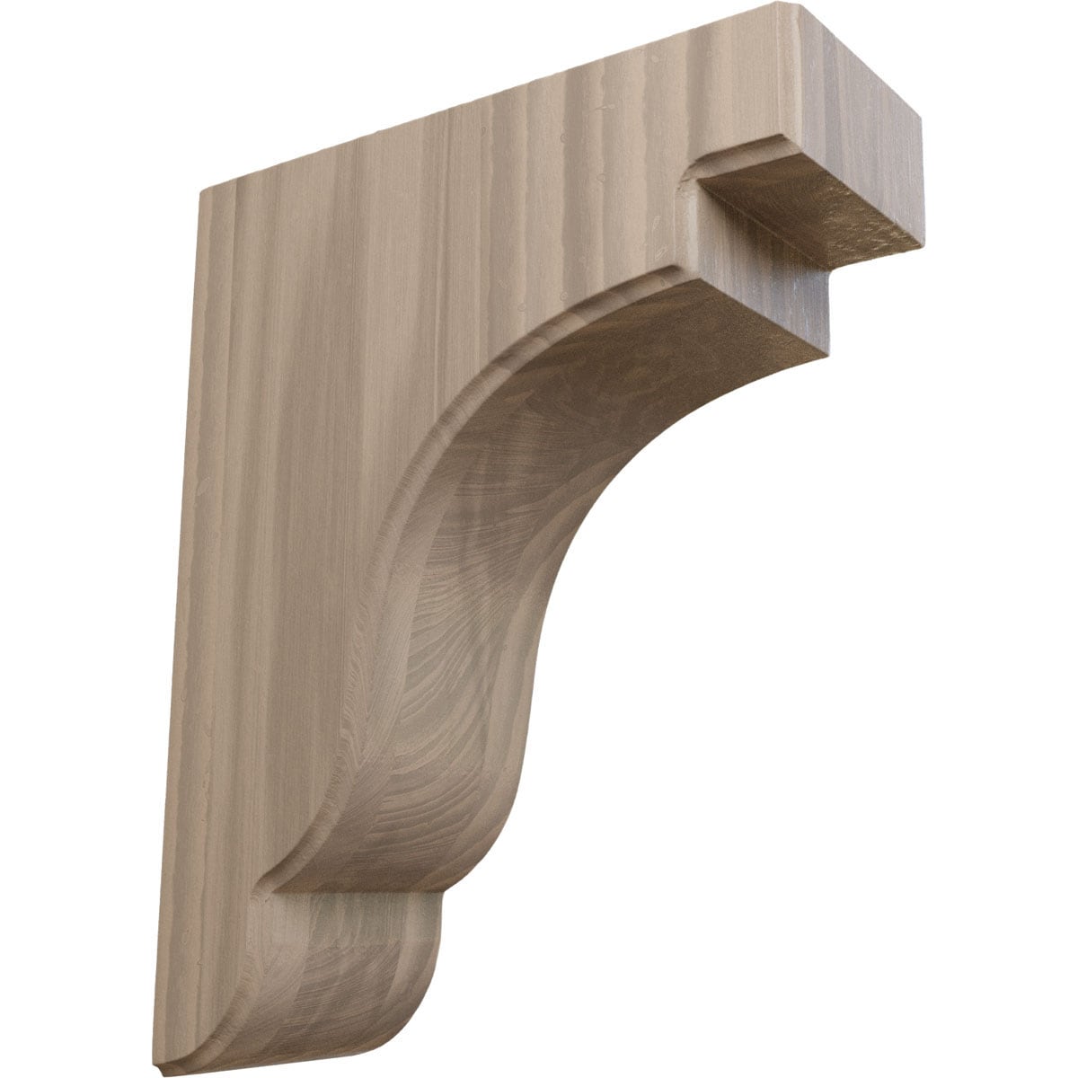 Ekena Millwork BKTW04X09X11BEWA Bedford 3-1/2-in x 8-1/2-in x 11-in Walnut Brown Wood Standard bracket