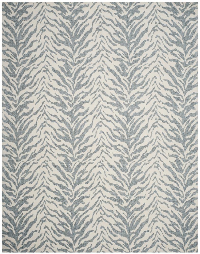 Safavieh MRB632C-8 Marbella Pagona 8 x 10 (ft) Loomed Polyester Blue/Ivory Rectangular Indoor Abstract Area rug