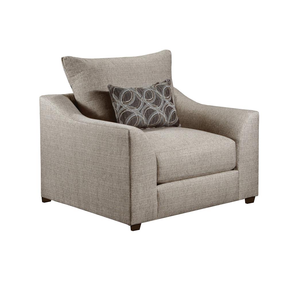 ACME FURNITURE 55853 Petillia Modern Sandstone Fabric Accent Chair