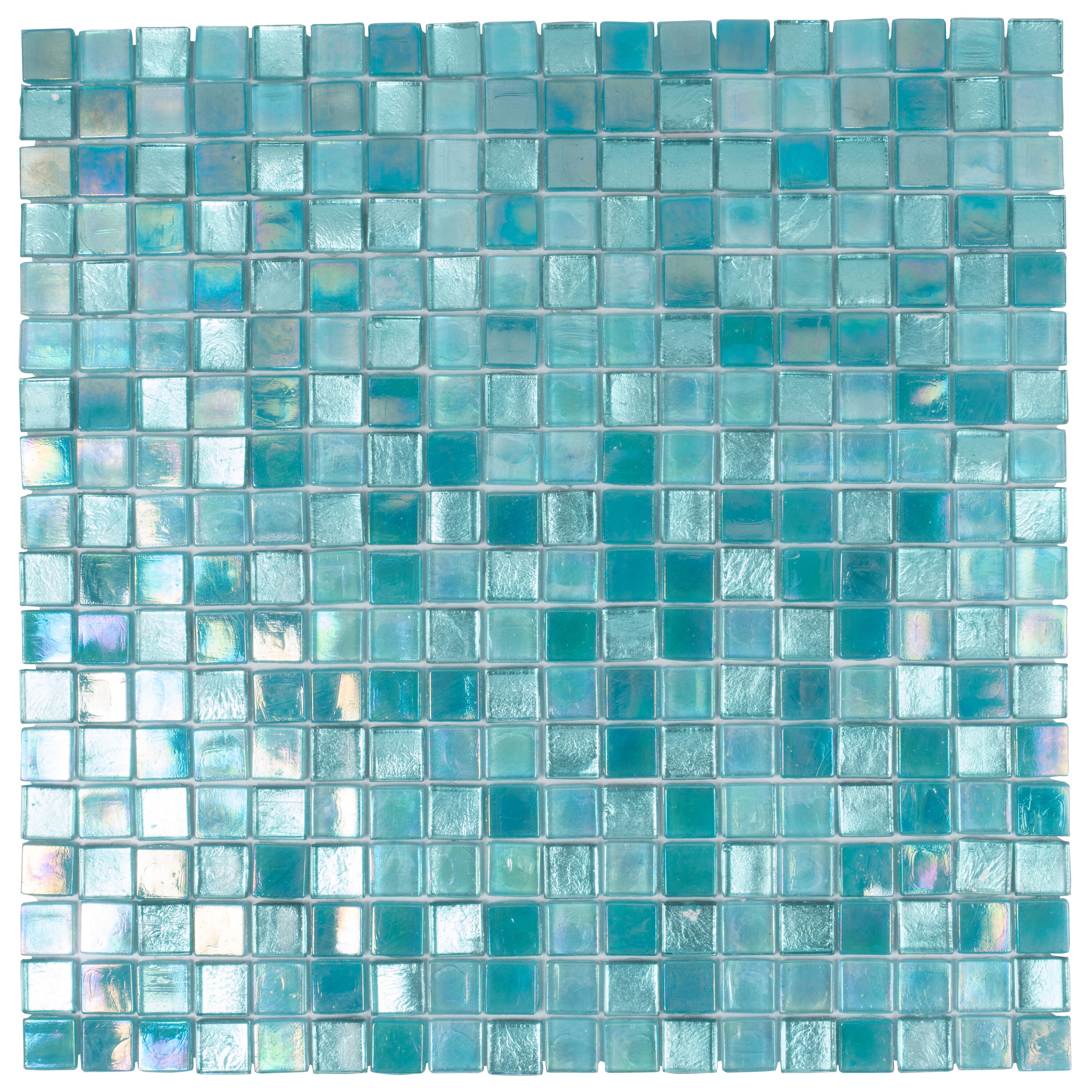 Apollo Tile MIX1588GN446A Mingles Mint Green 11-1/2-in x 11-1/2-in Glossy Glass Mosaic Floor and Wall Tile ( 18.69-sq ft Carton )