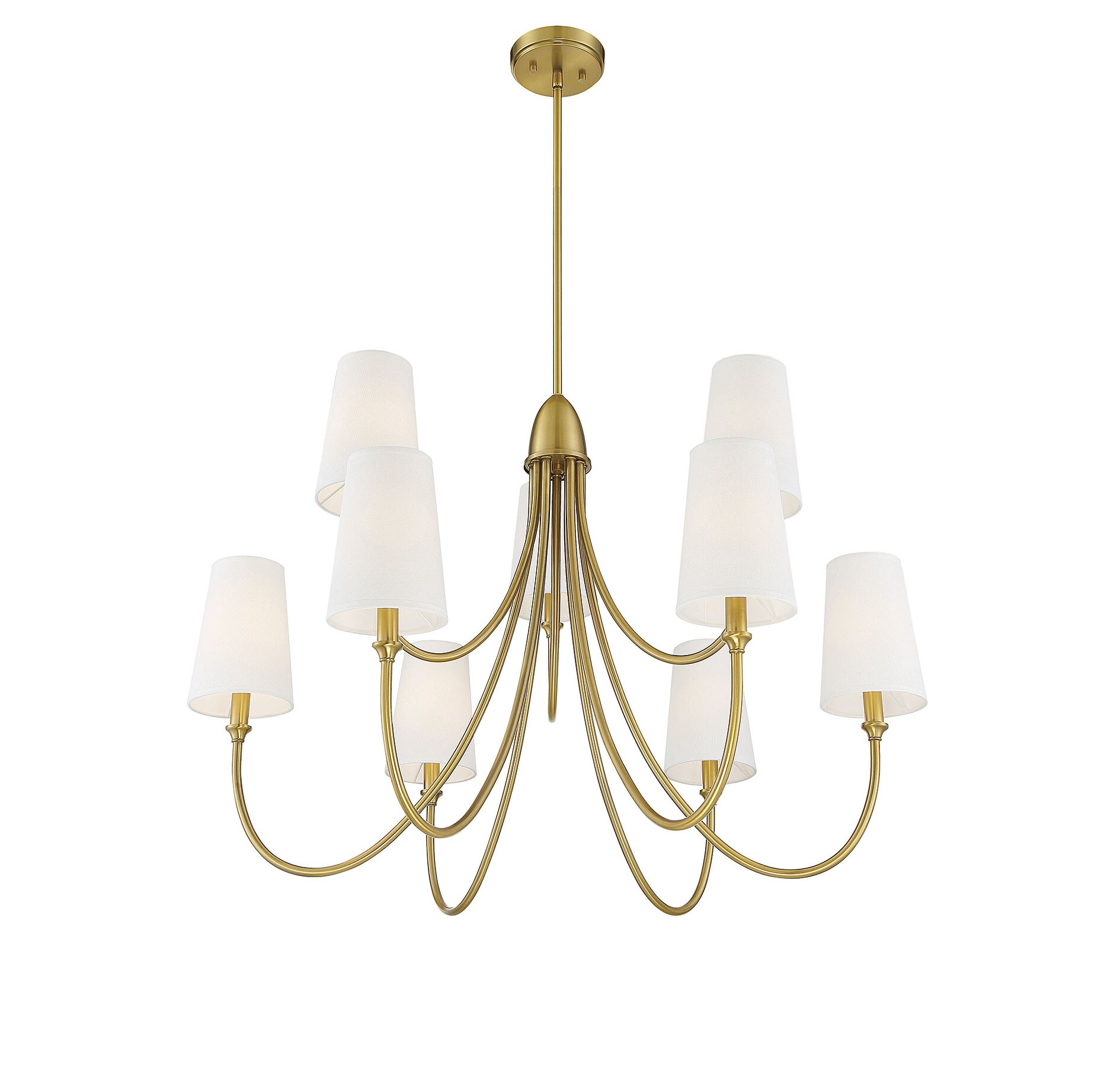 Savoy House Cameron 35" Warm Brass 9-Light Chandelier