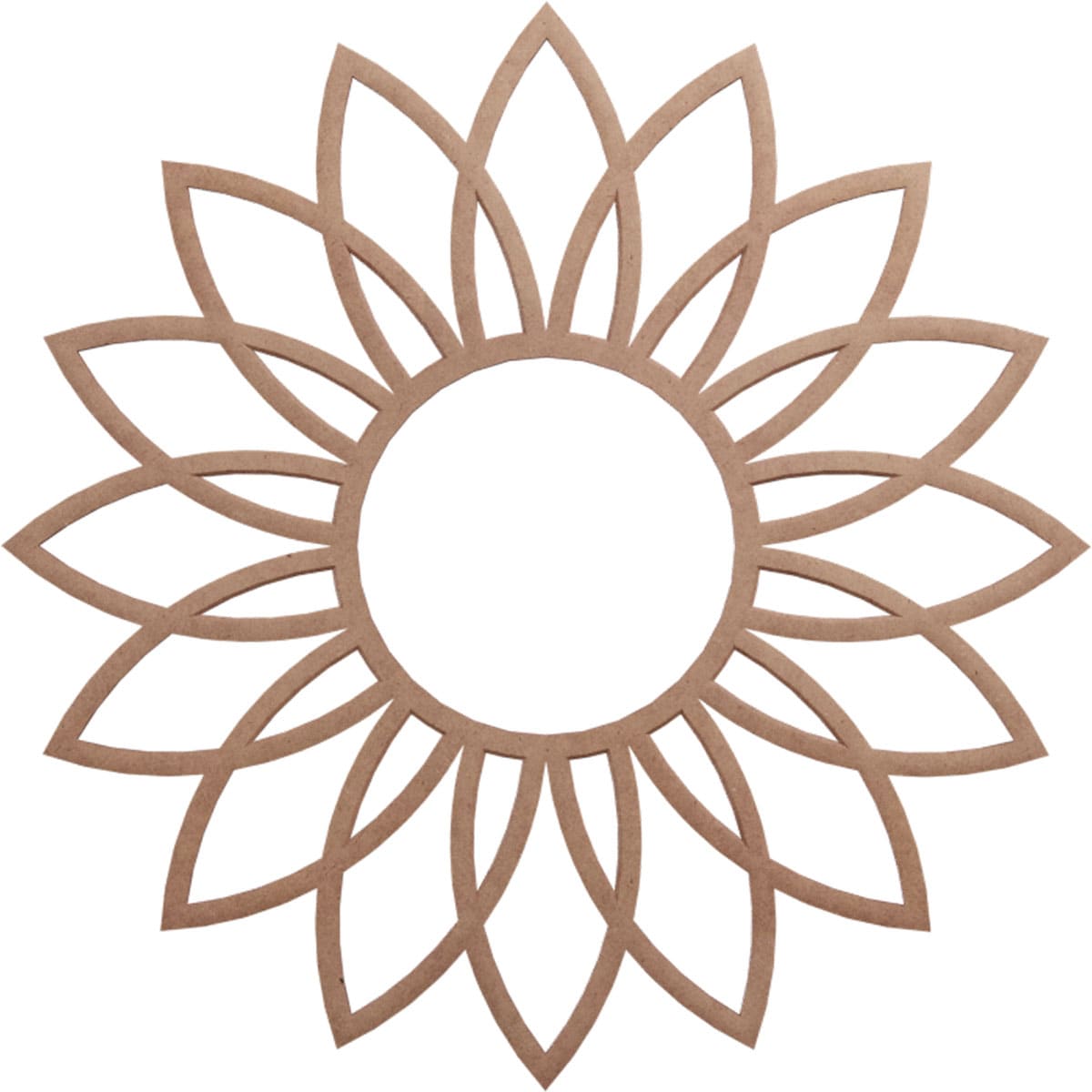 Ekena Millwork CMWP20X20X0250DAMF Daisy Fretwork 20-in W x 20-in L Contemporary Paint Grade Wood Whole Ceiling Medallion