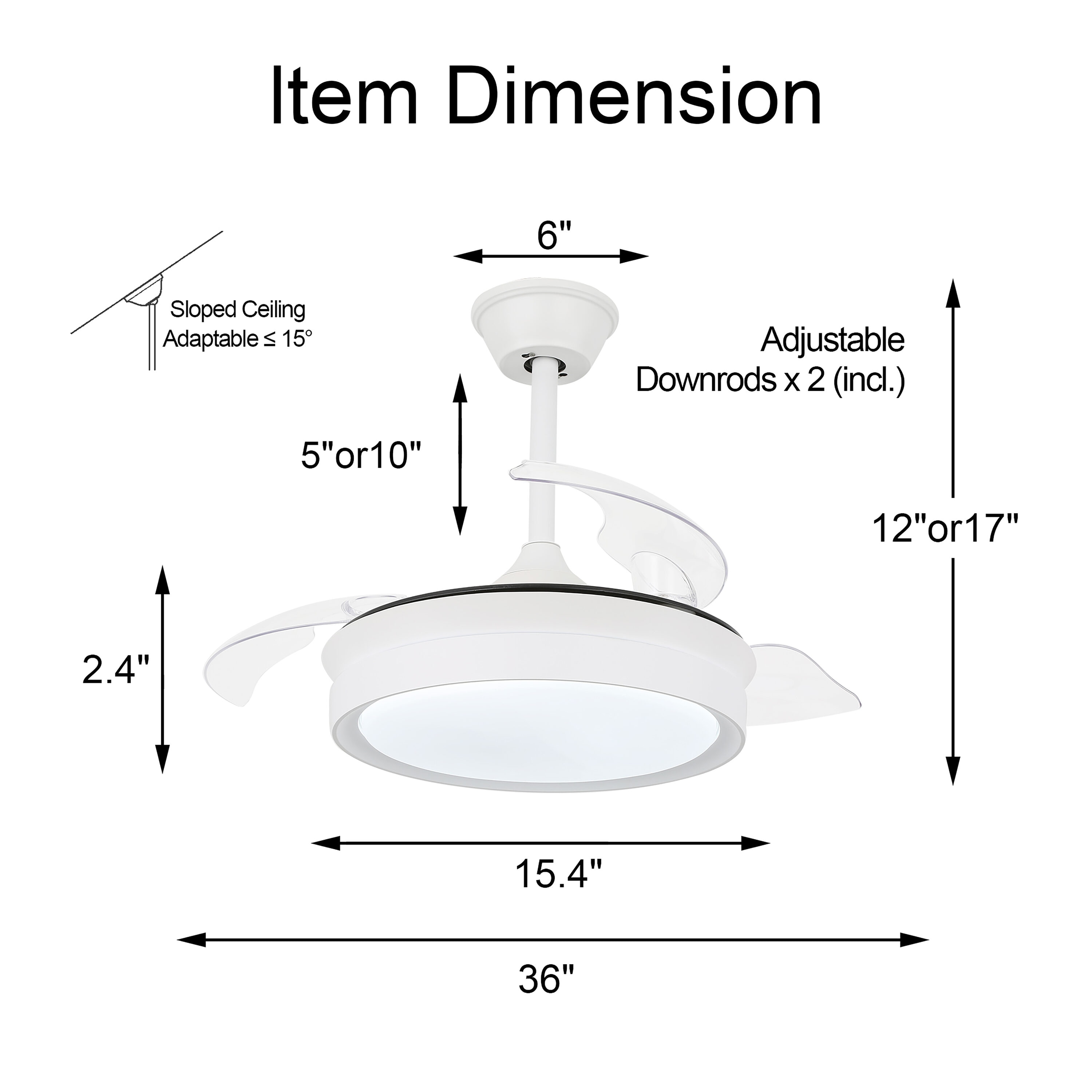 Bella Depot BD3605-W Ceiling-Fans - View #10