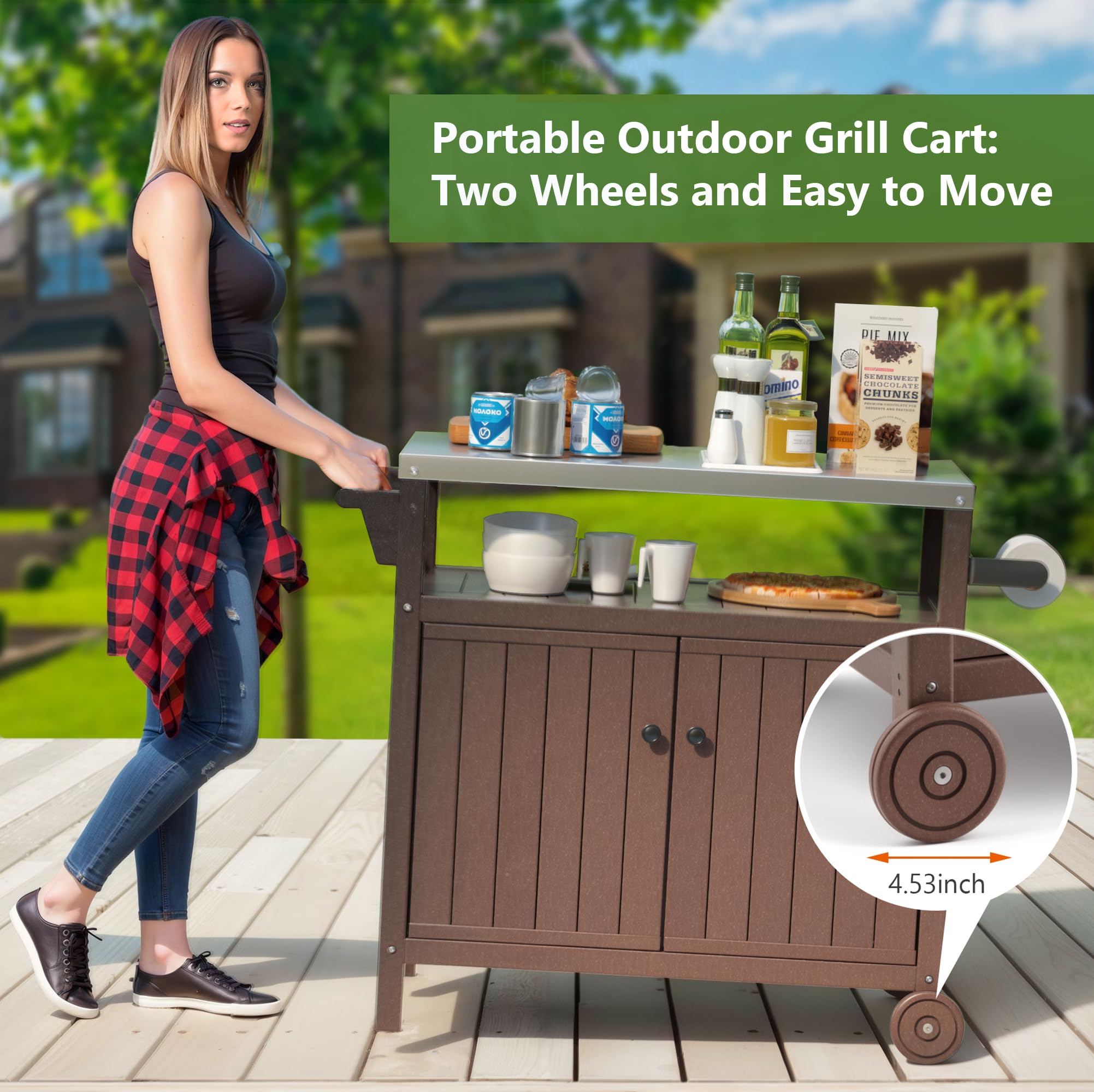 Poly furniture DC-SS05-BR Grill-Carts-Grill-Stands - View #5