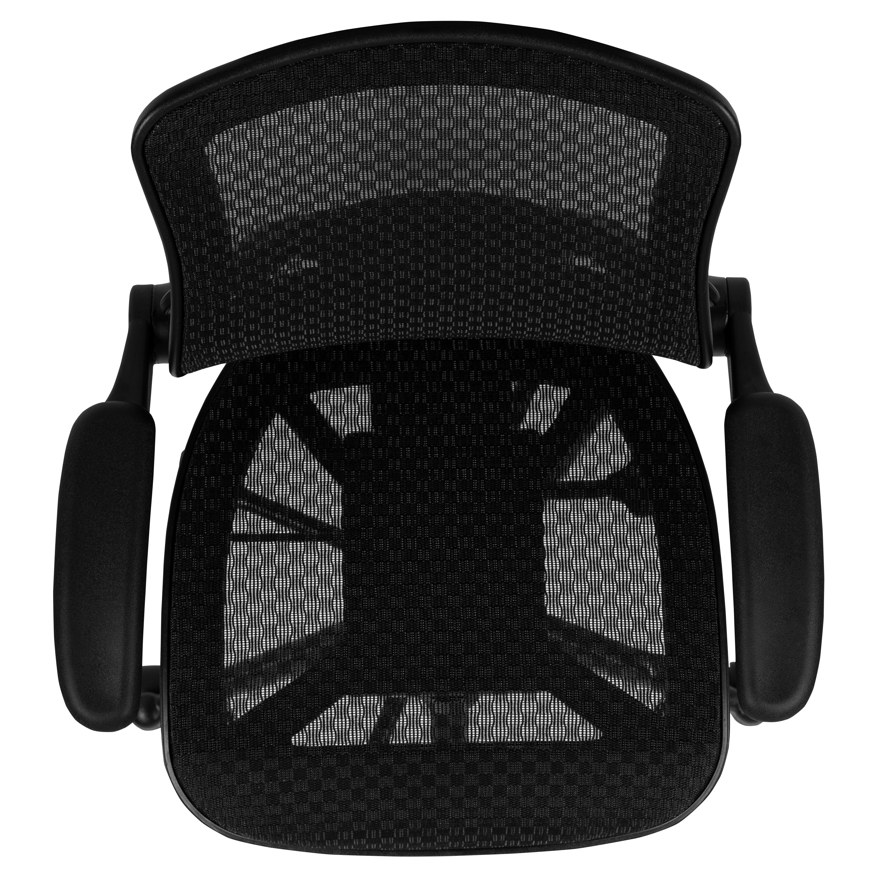 ErgoDraft Plus Black Mesh Drafting Chair with Adjustable Arms and Foot Ring