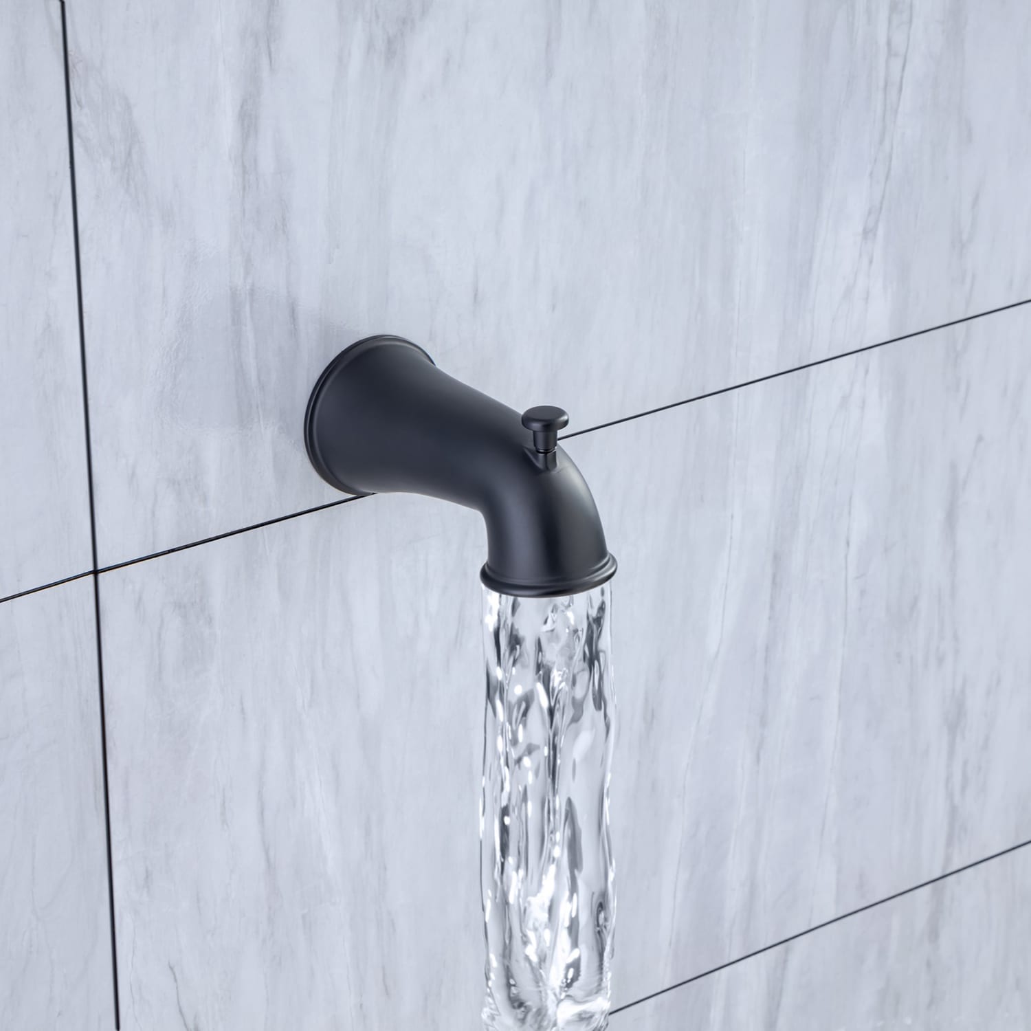 Mondawe Matte Black Built-In Shower Faucet System With 2-way Diverter ...