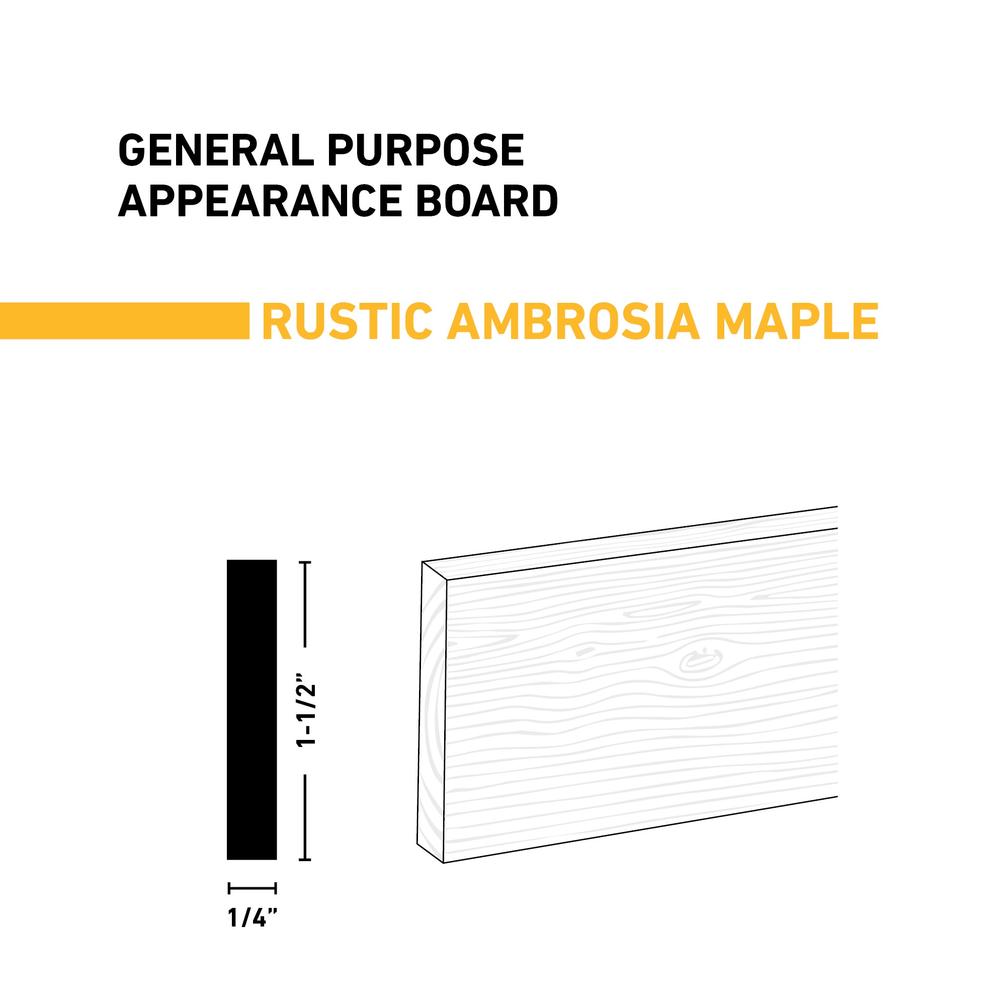 Ornamental Mouldings BRDRUS 1-4X2X2WMAP Appearance-Boards - View #2