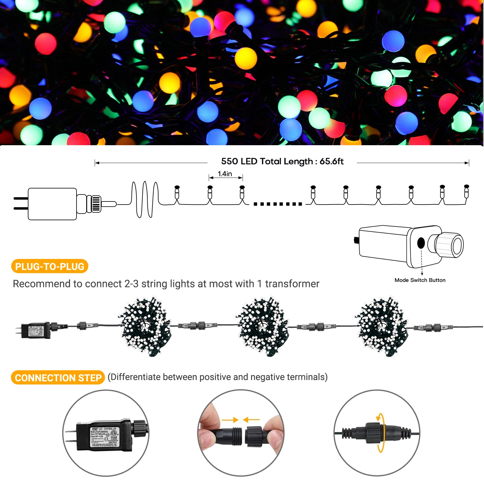 LamQee 06FTL0242CCO Christmas-String-Lights - View #10