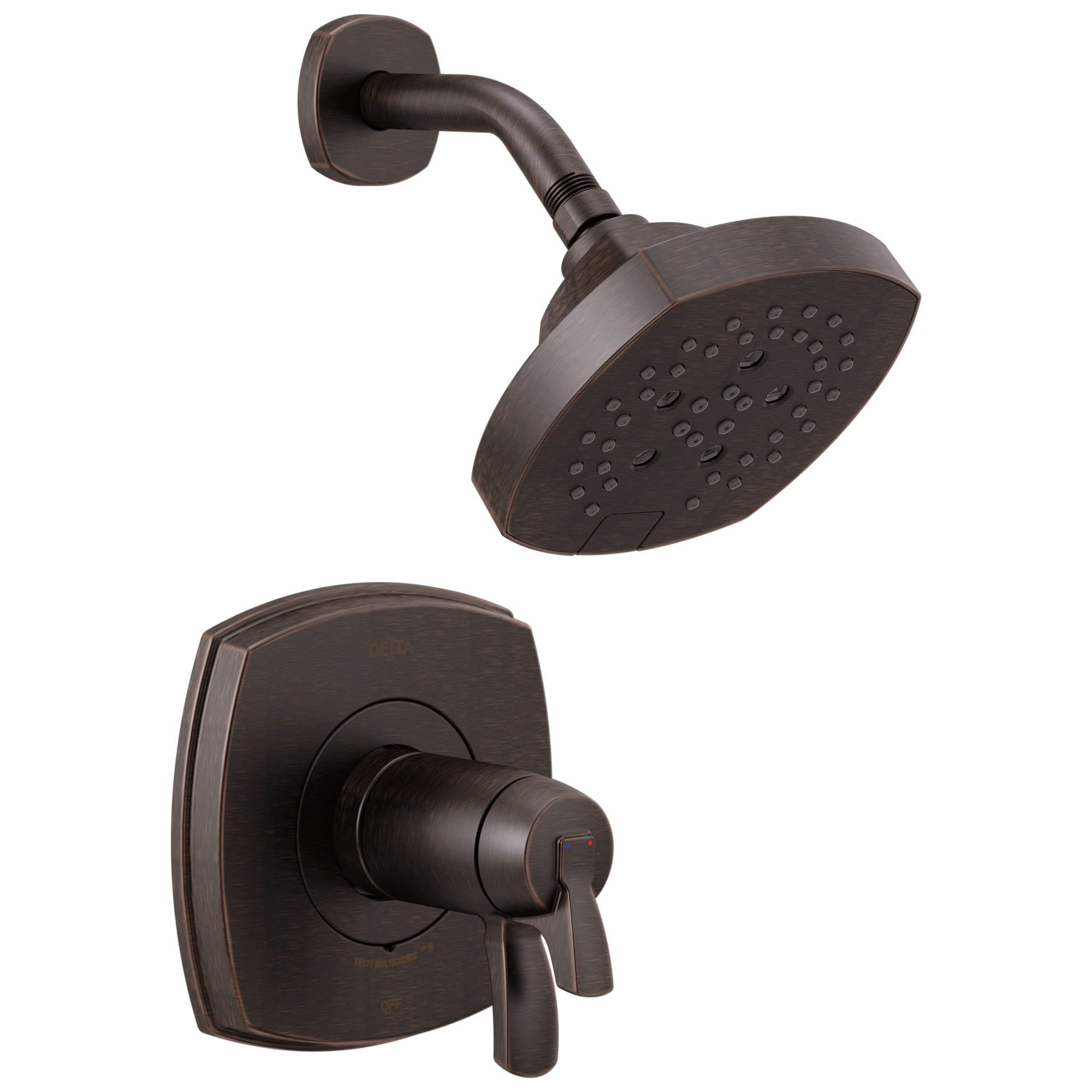 Delta T17T276-RB Stryke Venetian Bronze 2-handle Multi-function 6-Inches Round Shower Faucet