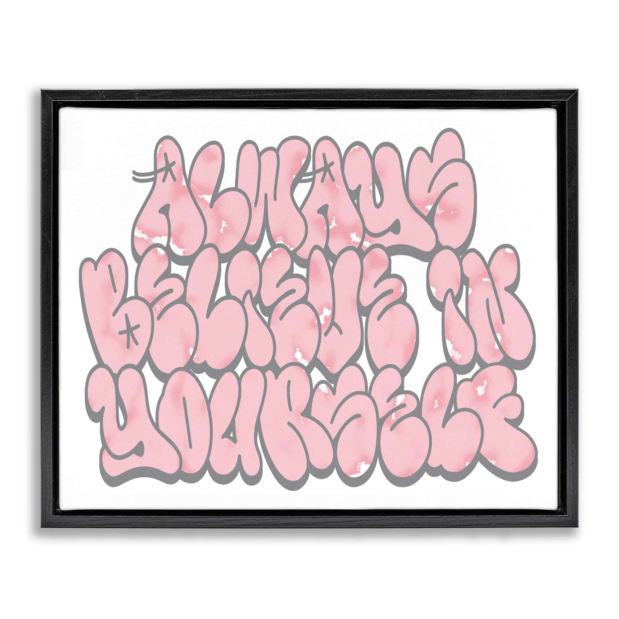 Stupell Industries BS-444-FFB-24X30 Believe in Yourself Graffiti Floating Frame design by Marcus Prime