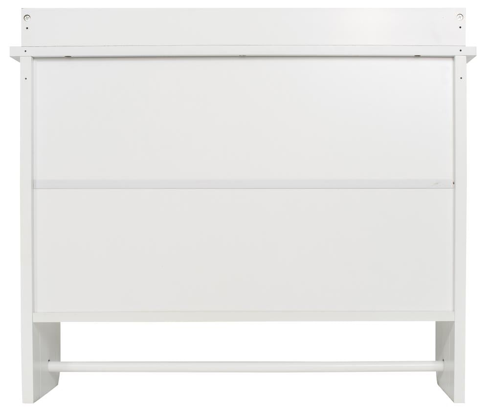 Redmon Contemporary Country KD White Satin Wall Mount Towel Rack 23.75 ...