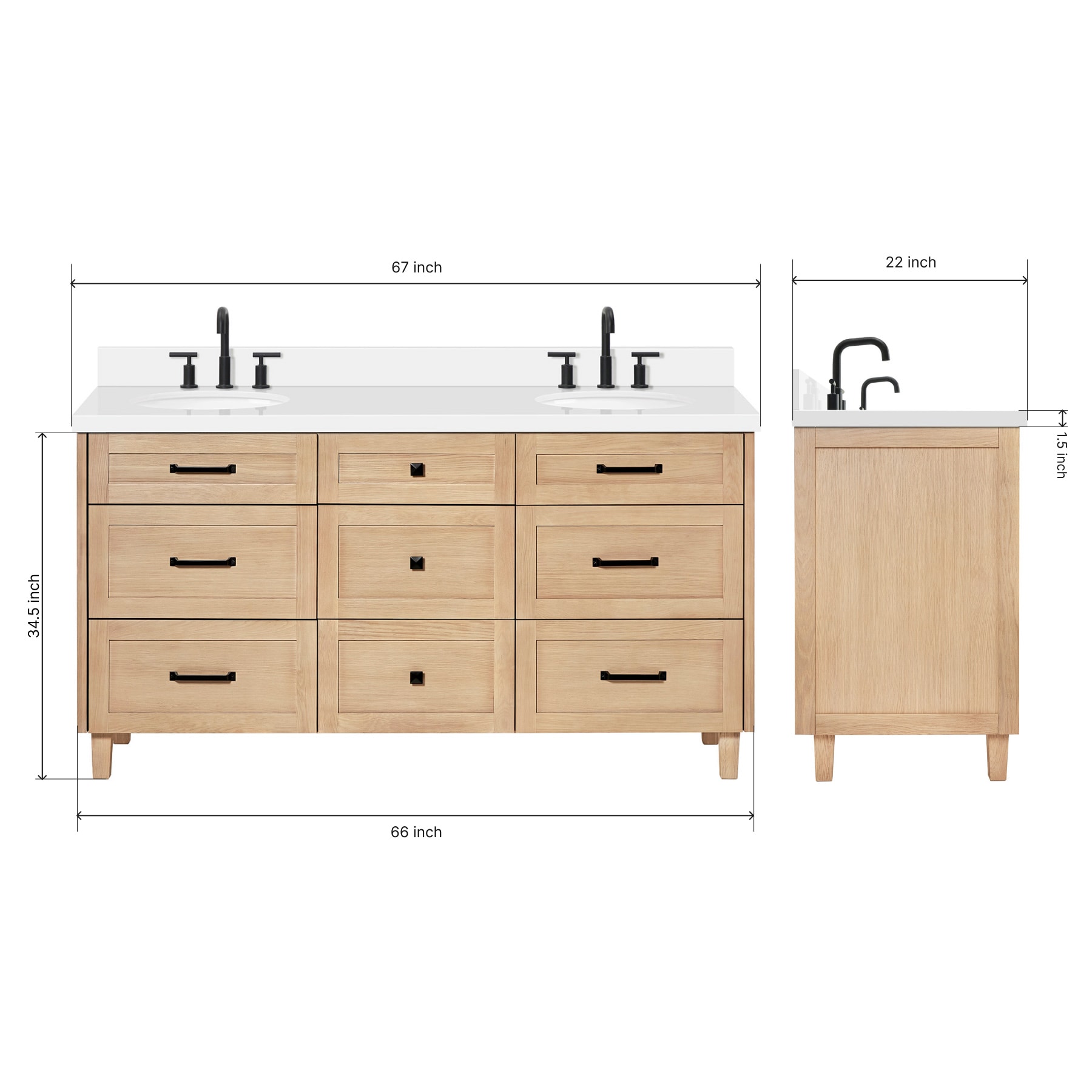 ARIEL B67DWQOVOWOA Bath-Vanity-Combo - View #7