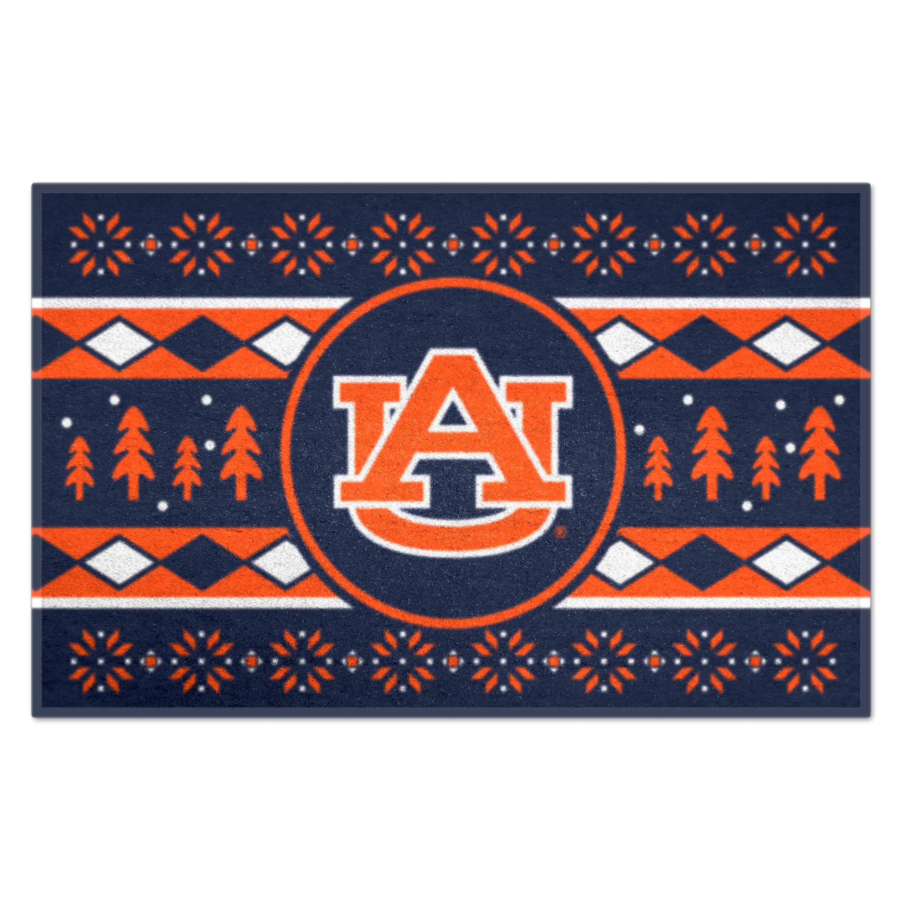 FANMATS 25804 Auburn Tigers 2-ft x 3-ft Navy Nylon Rectangular Indoor or outdoor Decorative Sports Door mat