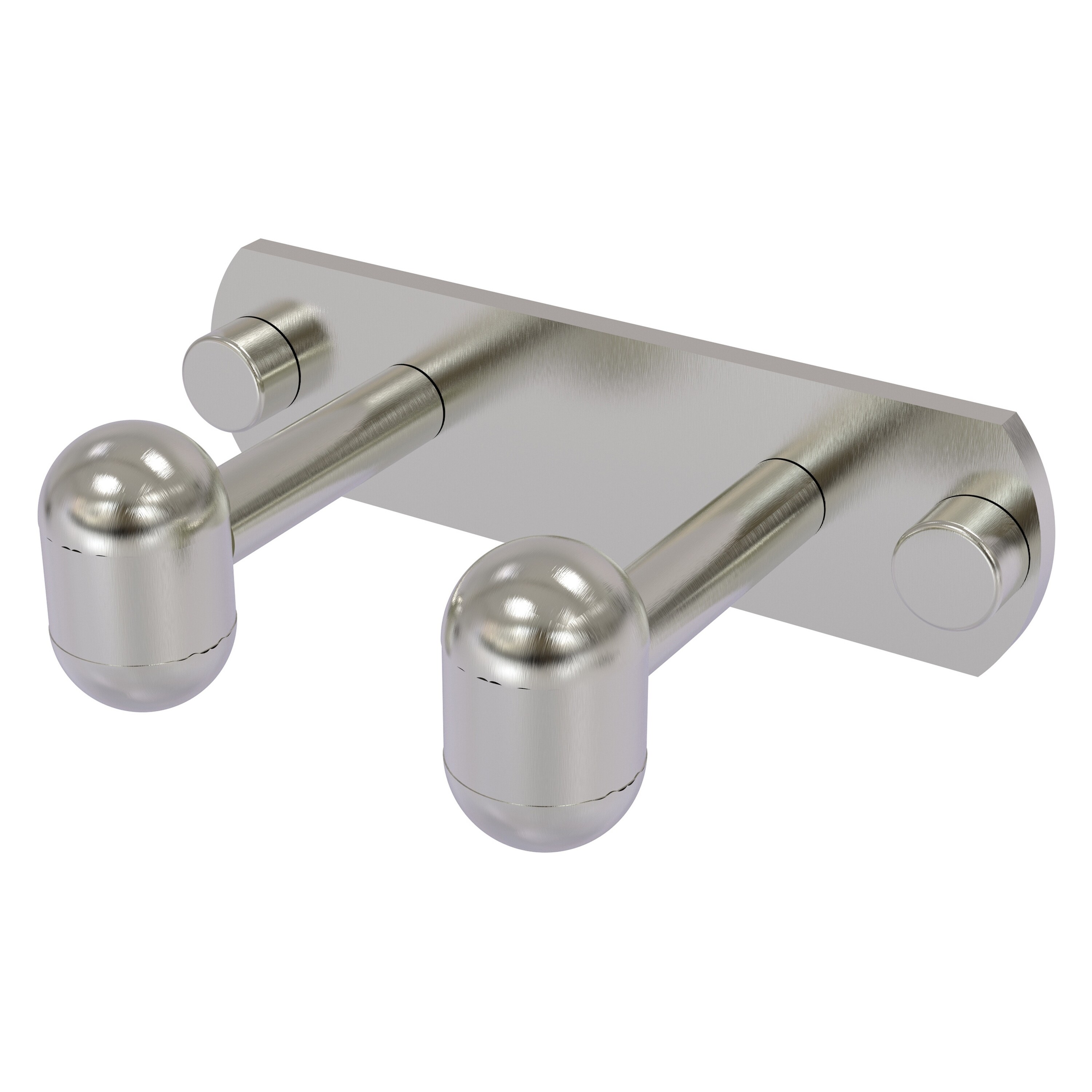 Allied Brass TA-20-2-SN Tango Satin Nickel Double -Hook Wall mount Towel Hook