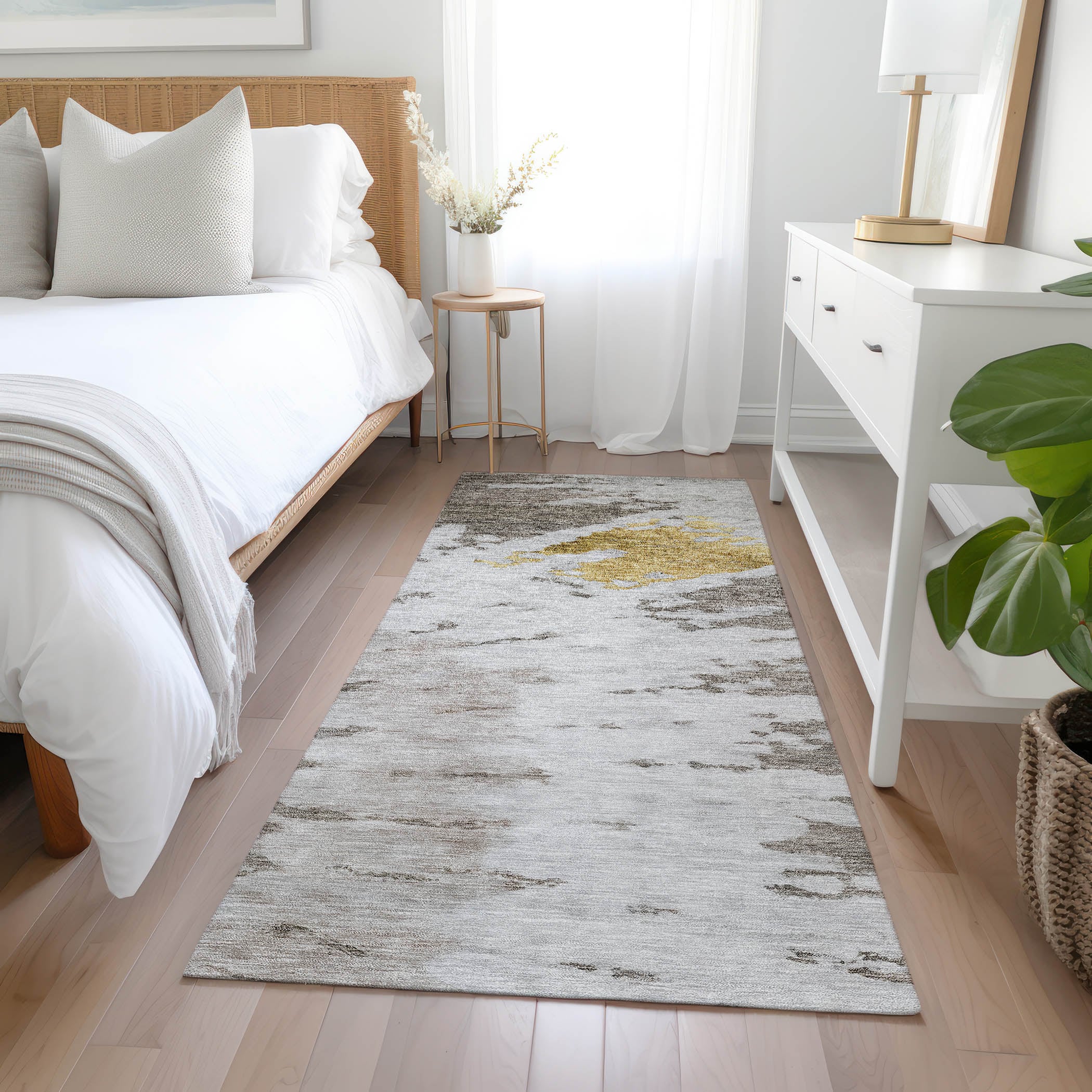 Addison Rugs ACN614TP2X8 Chantille ACN614TP 2 x 7 (ft) Polyester Taupe Rectangular Indoor/Outdoor Abstract Machine washable Runner rug