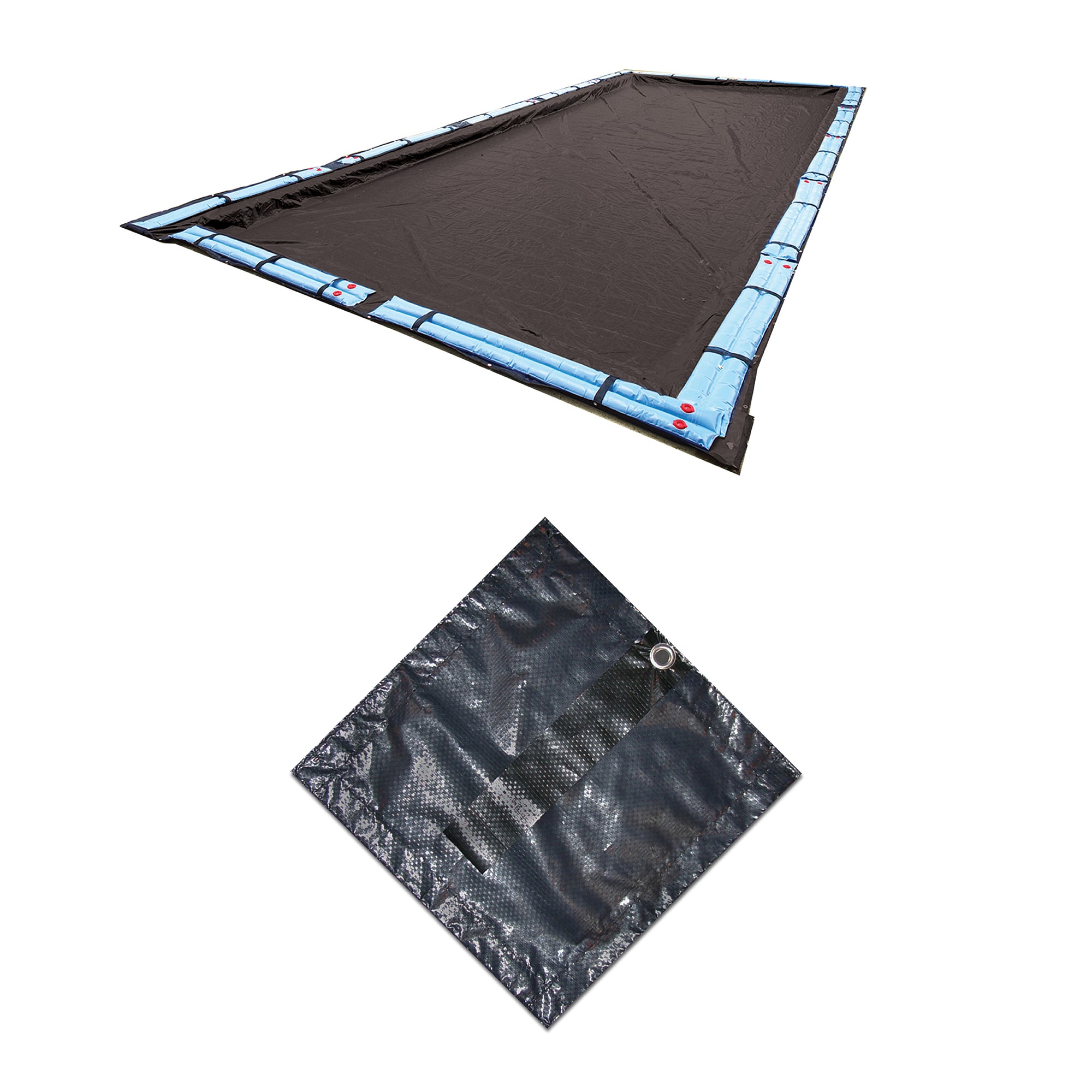 Blue Wave 45-ft x 25-ft Bronze Polyethylene Winter Rectangle Pool Cover ...