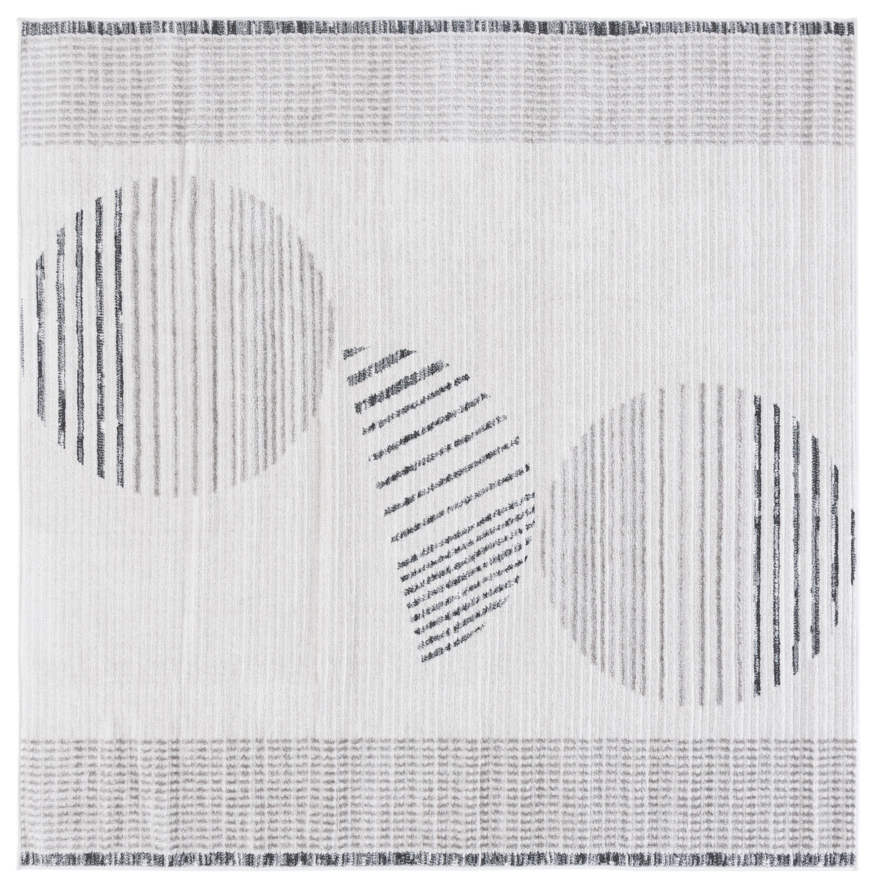 Alamo Ala779 Ivory/Grey 7 X 7 Area Rug
