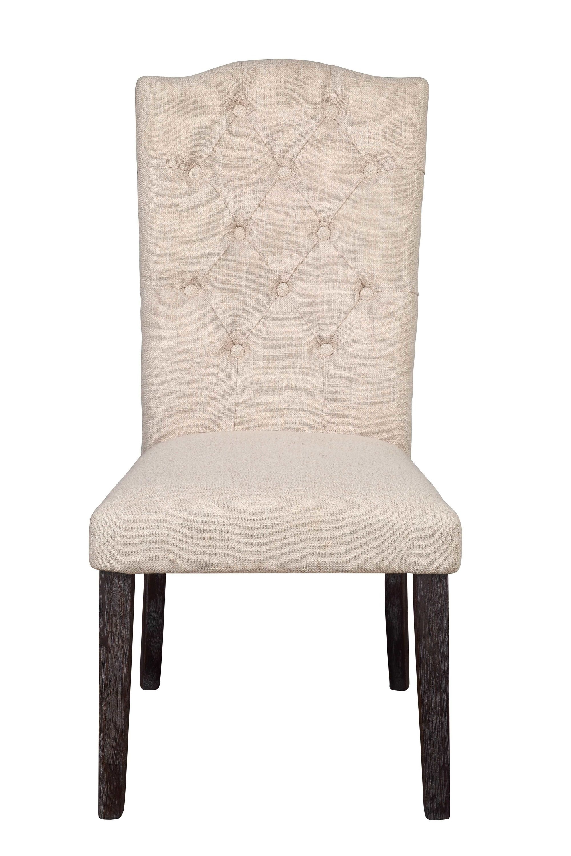HomeRoots 347310 Amelia Contemporary/Modern Polyester Upholstered Dining Side Chair (Wood Frame)
