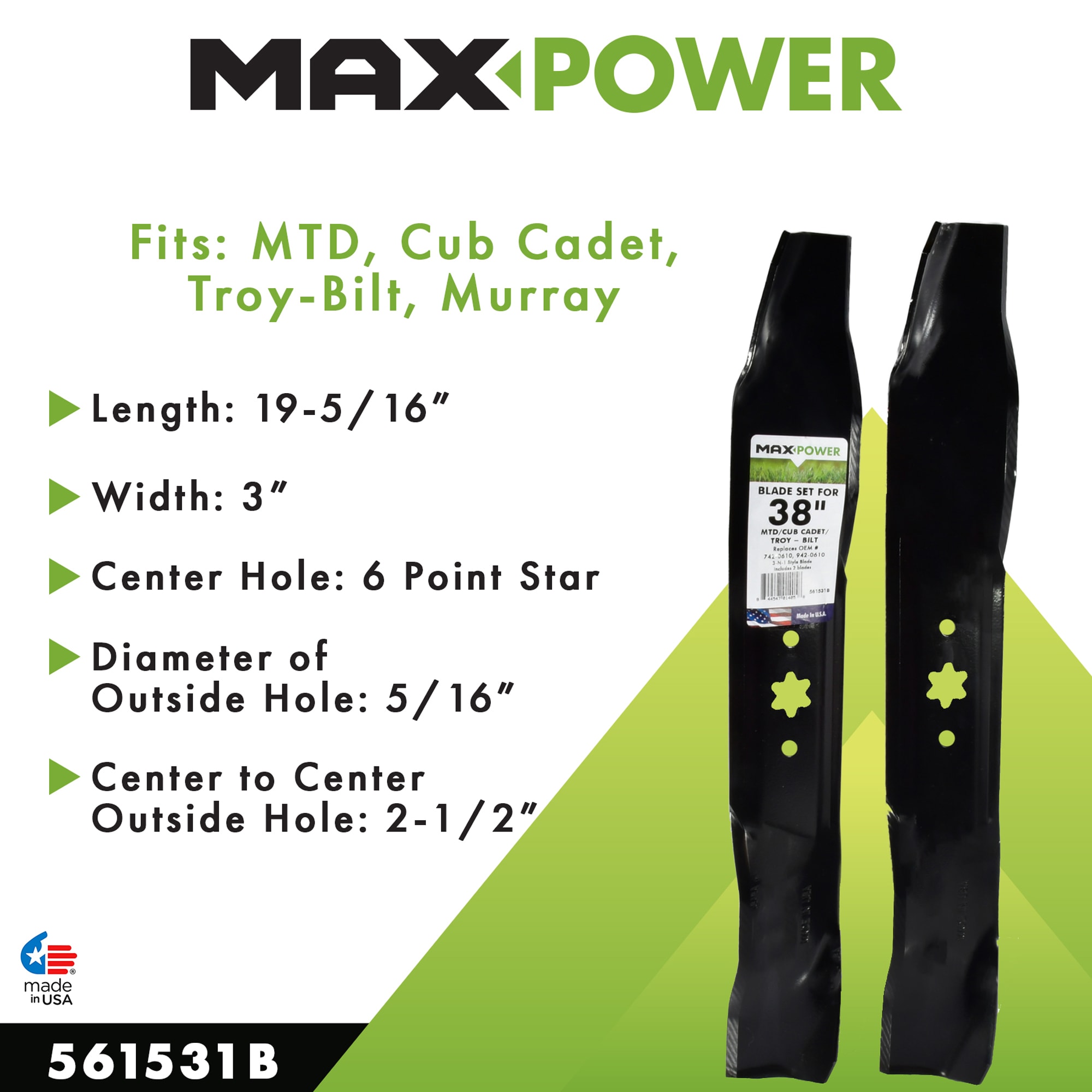 MaxPower 561531B Ope-Mower-Blades - View #5