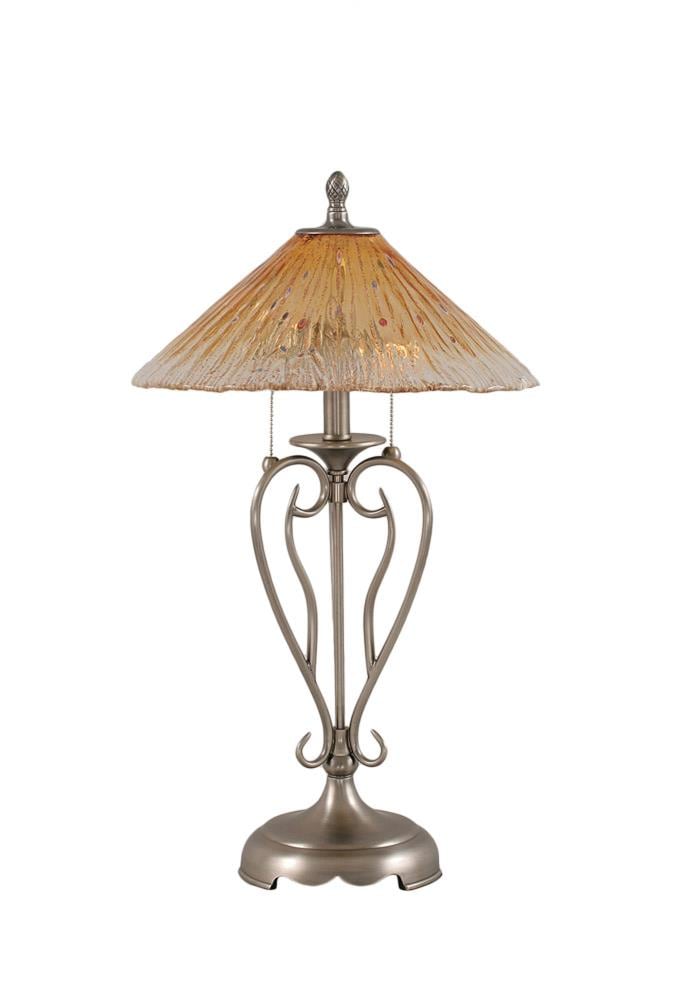  LWTK007032 27-in Nickel Table Lamp with Glass Shade