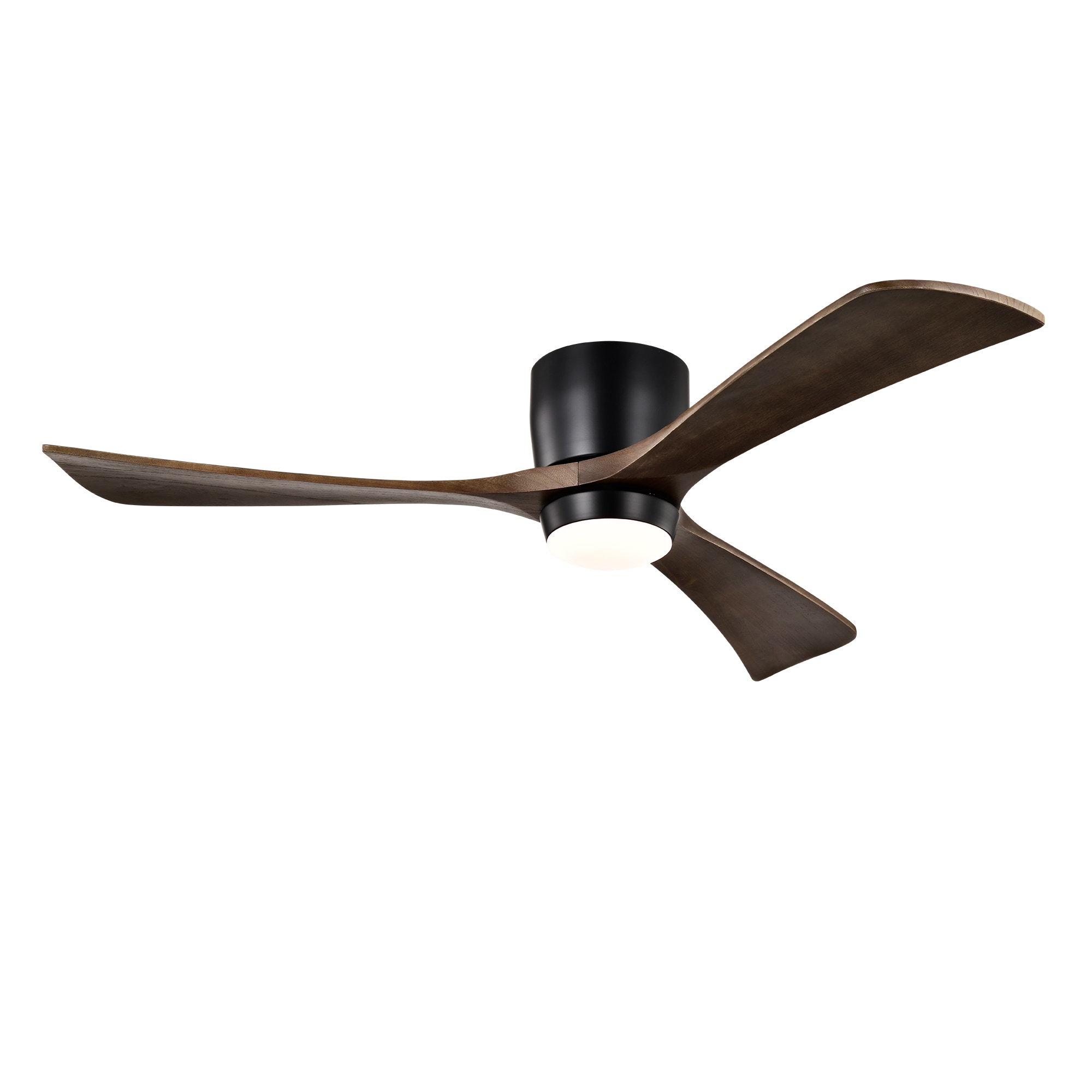  52LSP278237BK SoulVibe 52-in Color-Changing Integrated LED Flush Mount Black with Matte Blades Ceiling Fan With Light - Remote Included ( 3 -Blade )