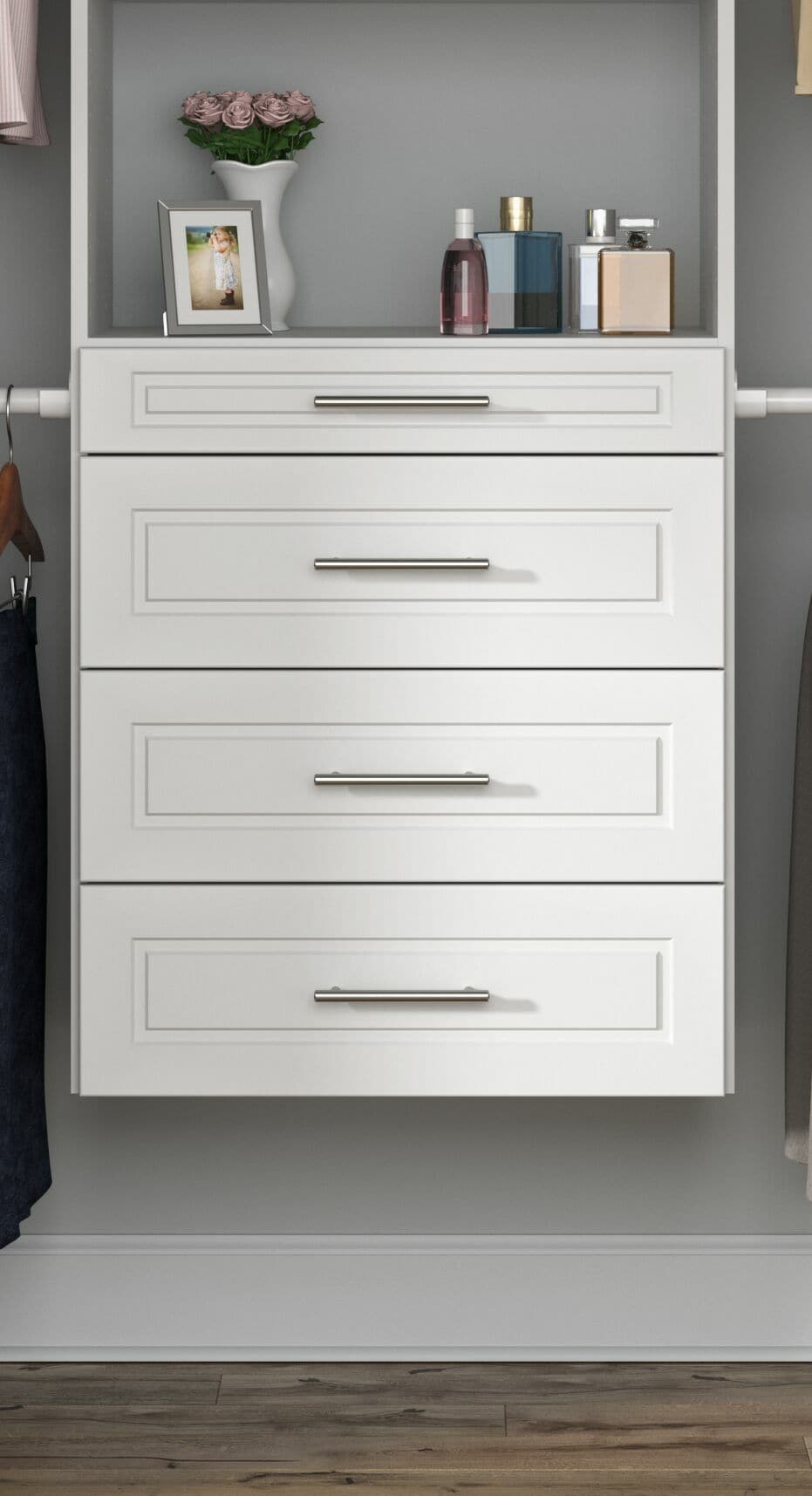 Easy Track 4 in. Deluxe Drawer - White