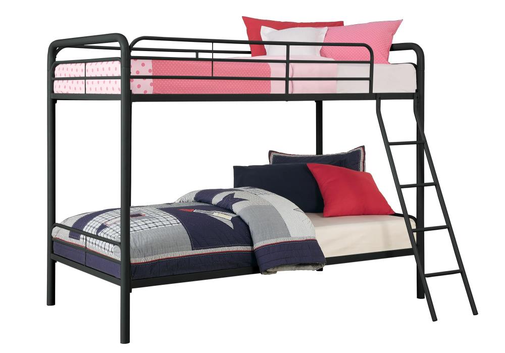 Dhp Elen Black Twin Over Bunk Bed, Bunk Bed Mattress Twin Pack