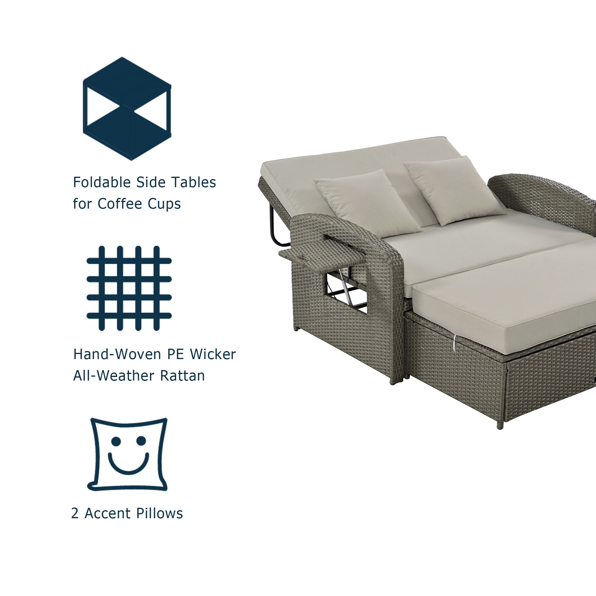 JIMSMAISON BOTMPDB05GR Patio-Sofas-Daybeds - View #6