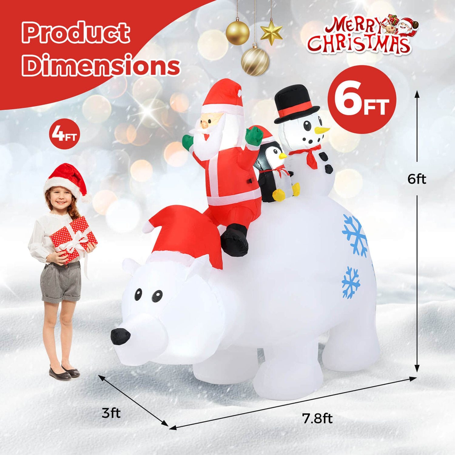Costway HCST04345 Christmas-Inflatables - View #3