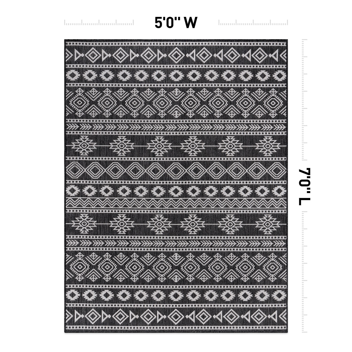 World Rug Gallery 123BLACK5X7 rugs - View #3