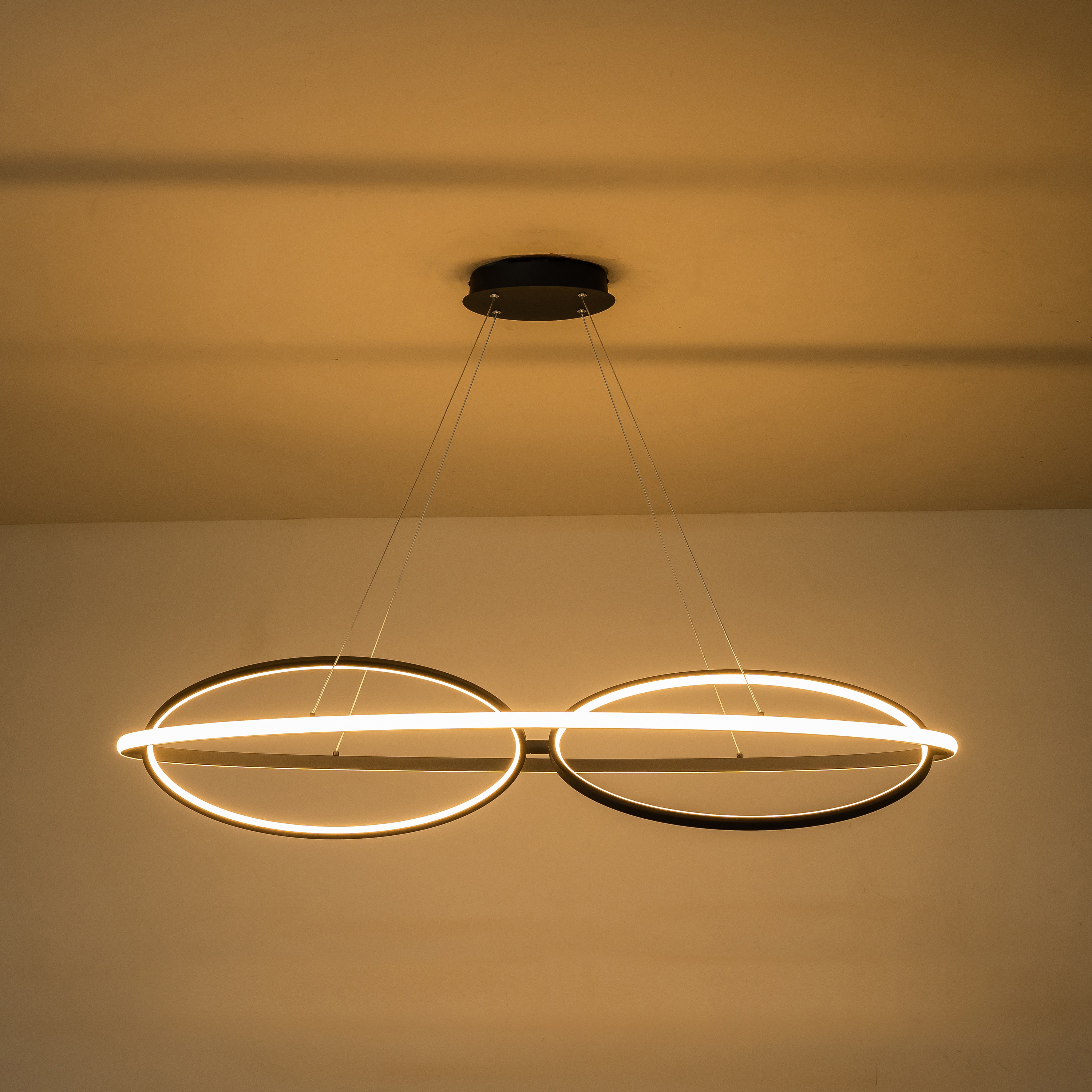 C Cattleya LCA2457-H 3 -Light Matte Black Modern/contemporary Integrated LED For Use in Bedrooms, Dining Rooms, Foyers, Kitchens, Living Rooms Chandelier