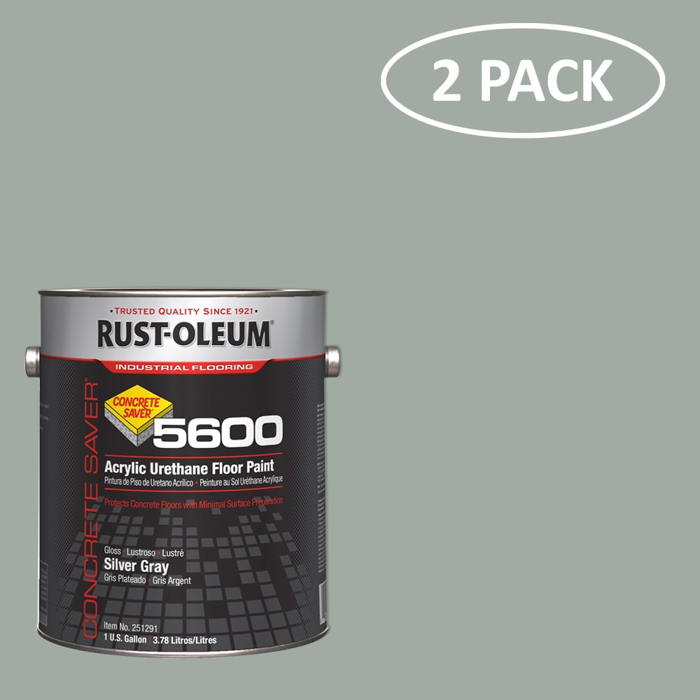 Rust-Oleum Concrete Saver Silver Gray Gloss Interior/Exterior Porch and ...