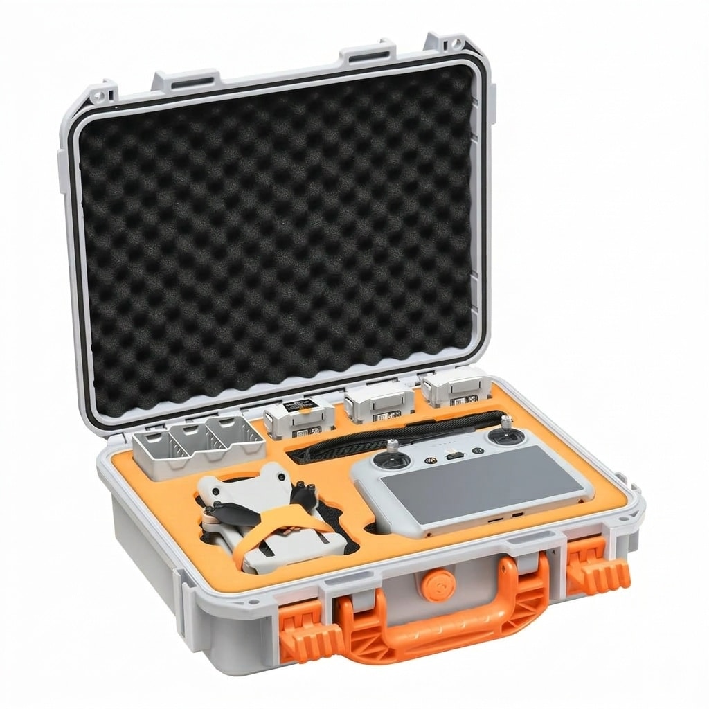Misopily  Waterproof Hard Case for Mini 4 Pro Mini 4 Mini 3 Pro Mini 3 Drone Pressure Resistant Storage Case Fits RC 2 Controller and Accessories