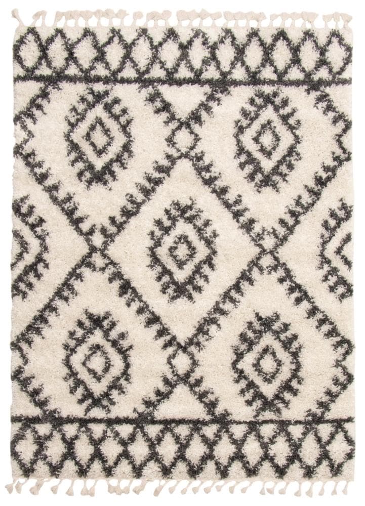 ECARPETGALLERY 346816 Grammercy Urban 5 x 7 (ft) Polypropylene Cream, Light Gray Rectangular Indoor Abstract Area rug