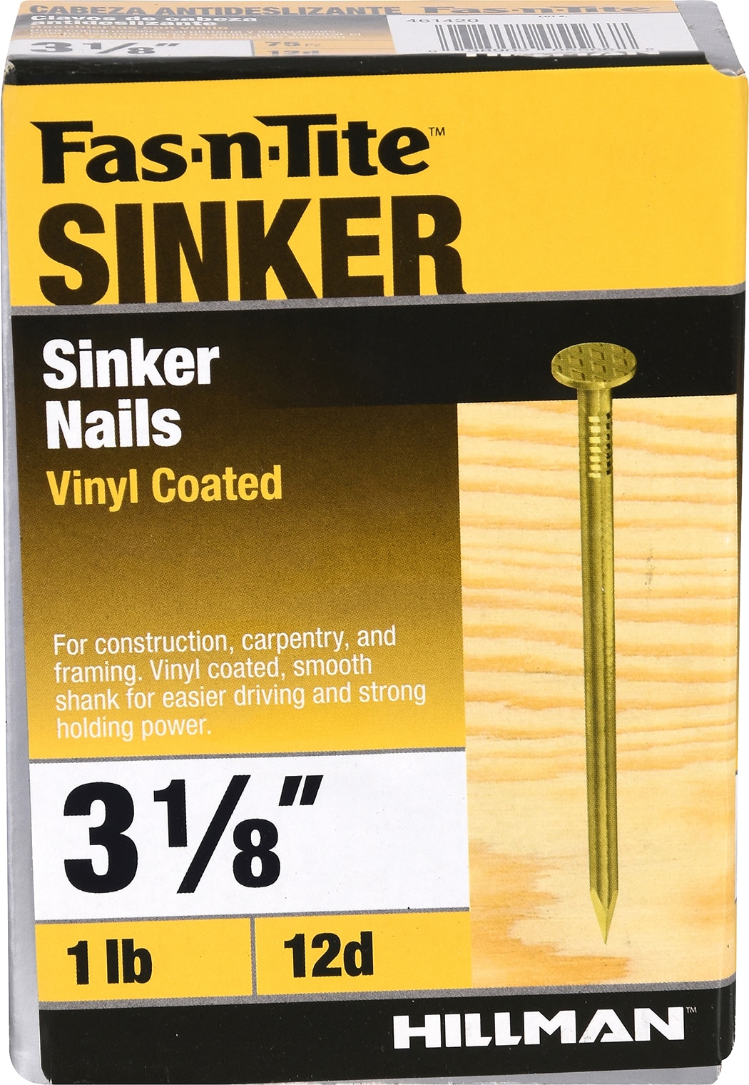 Fas-n-Tite 461420 3-1/8-in x Vinyl-coated Smooth Shank Sinker nails ( 75 -Per Box )