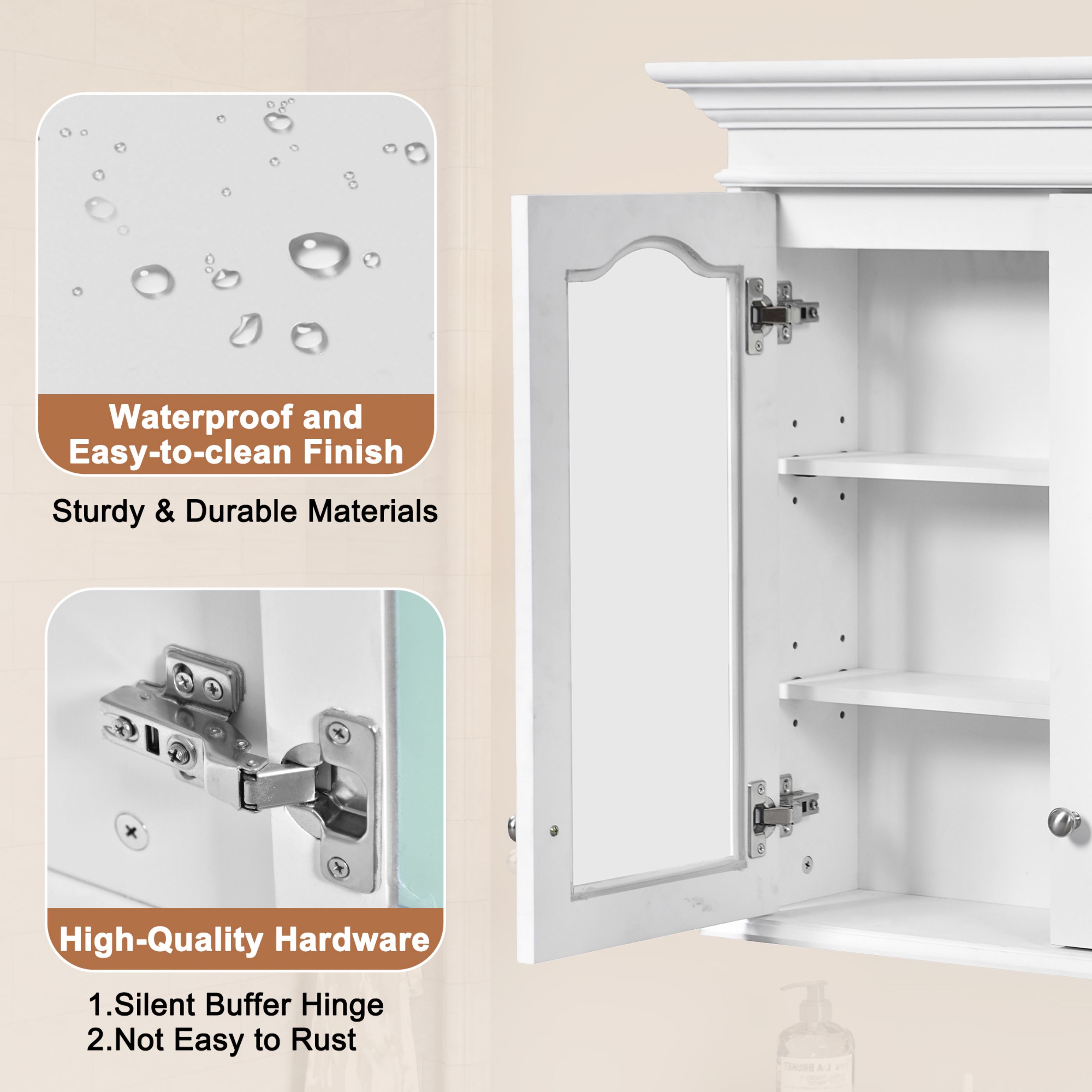 WELLFOR GIZQN7102AC Bathroom-Medicine-Cabinets - View #7