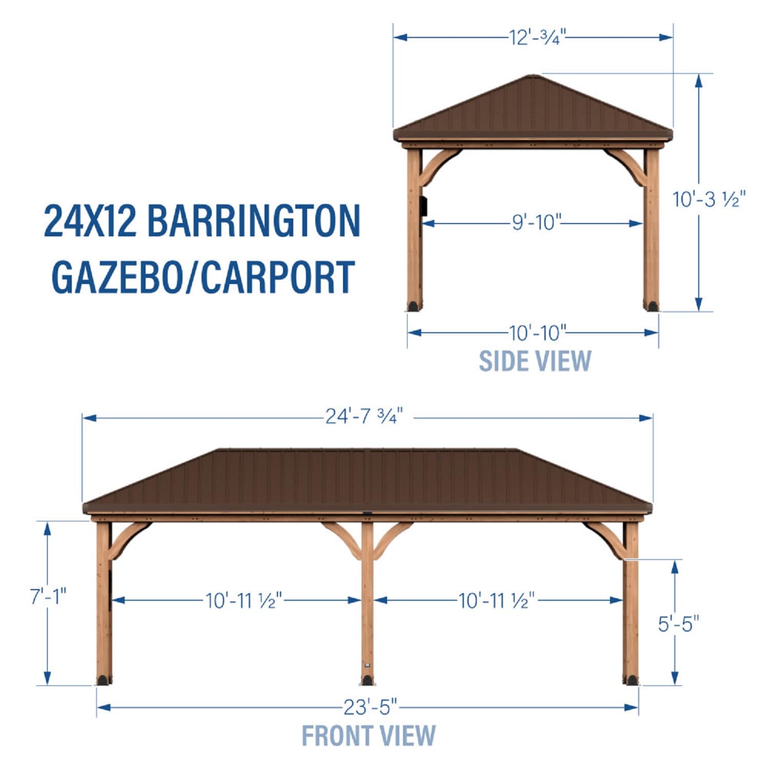 Backyard Discovery 2406032COM Wood-Resin-Gazebos - View #3