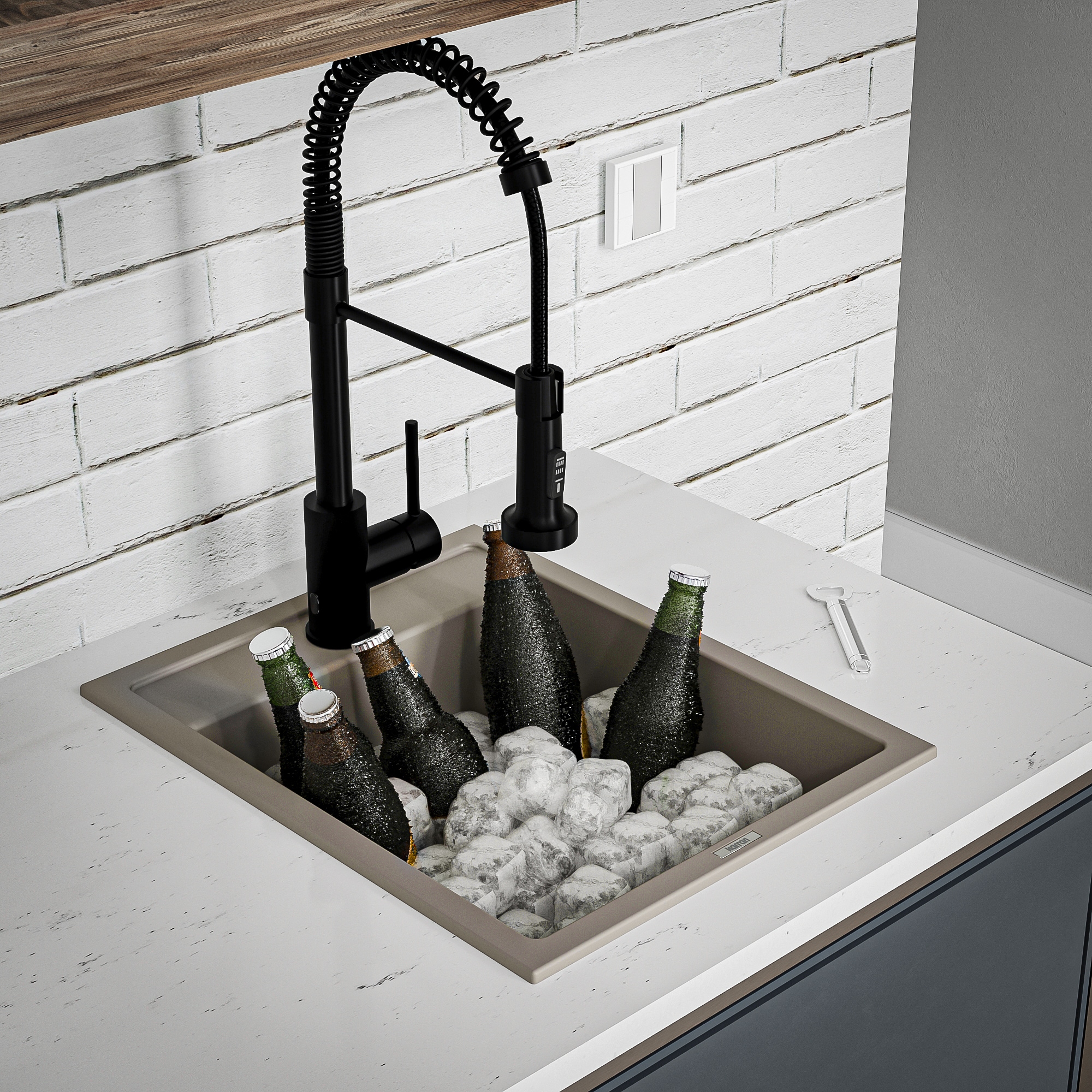 Karran QT-825-CN Bar-Prep-Sinks - View #12