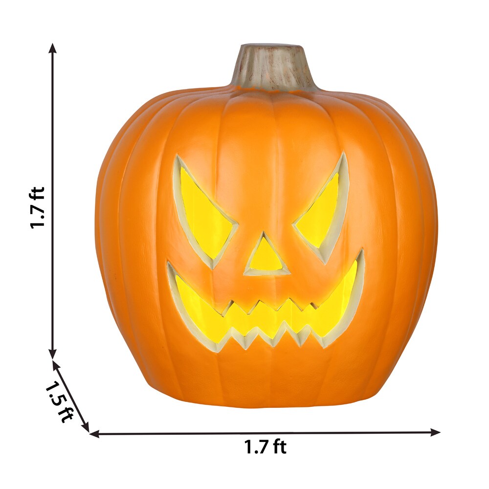 Haunted Living 20.47-in Talking Lighted Jack-o-lantern Free Standing  Decoration at