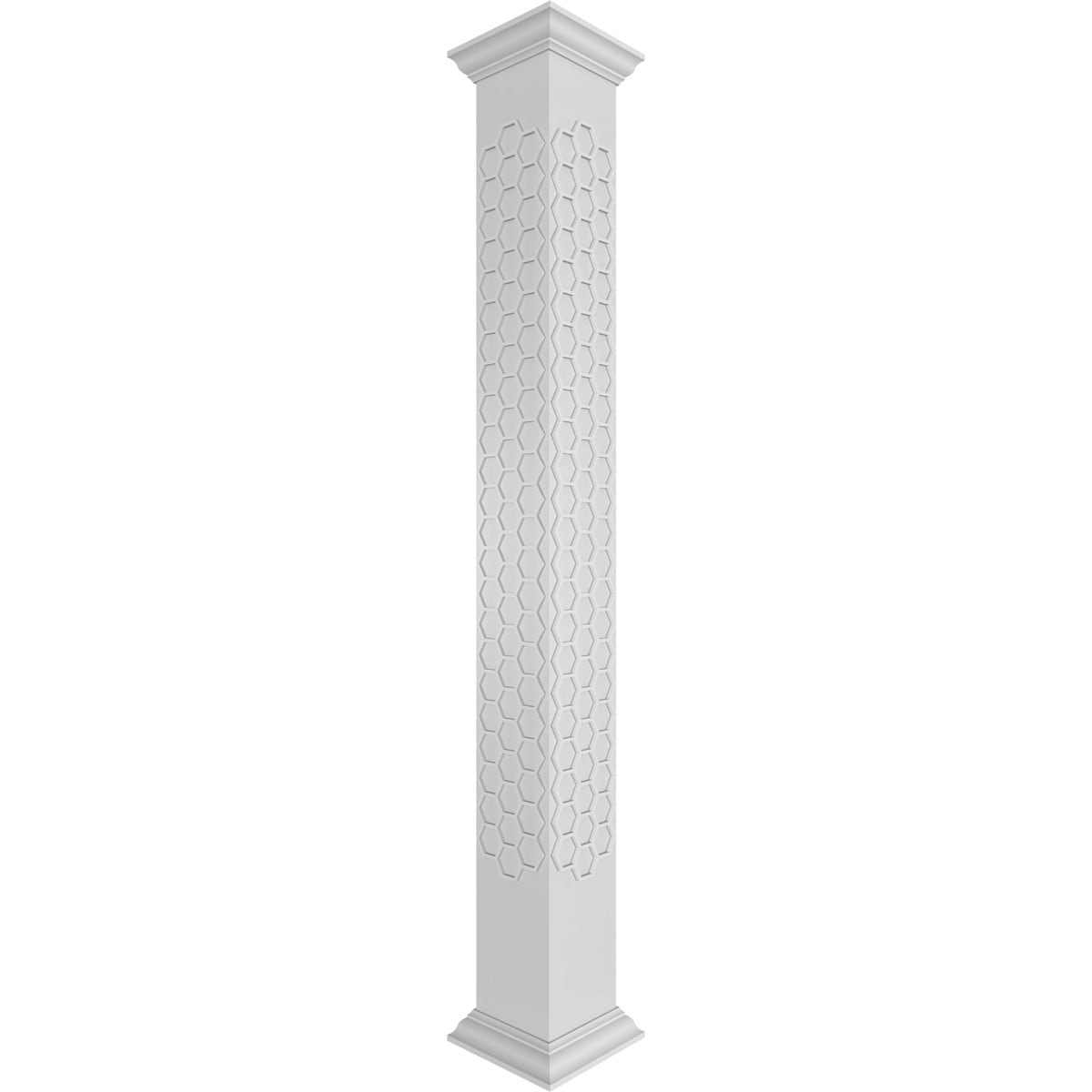 Ekena Millwork CC0810ENWSTCRCR Westmore Fretwork 8-Inches L x 10-Feet Unfinished PVC Column Wrap