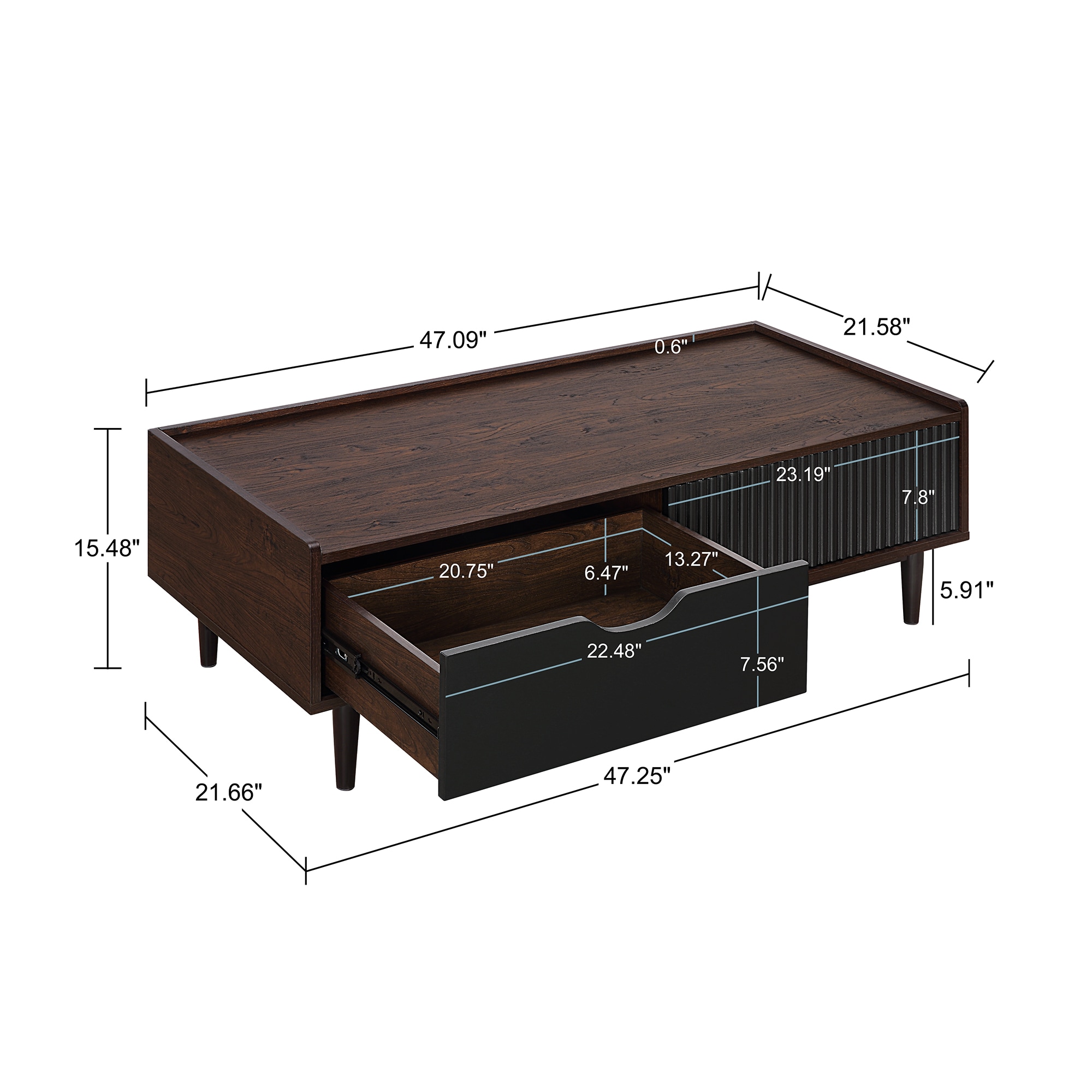 Manhattan Comfort 2-NC-12GLF-BK Coffee-Tables - View #6