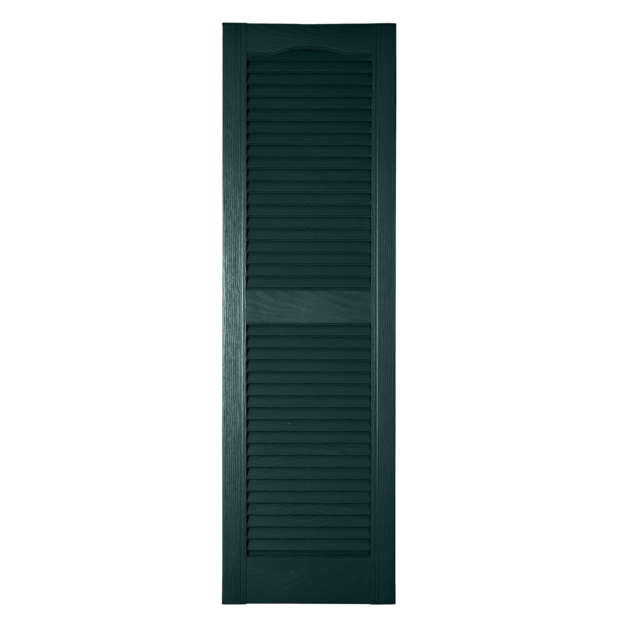 RELIABILT LVRCT1451021 14.5-in W x 51-in H Ebony Green Louvered Polypropylene Exterior Shutters ( 2 -Pack )