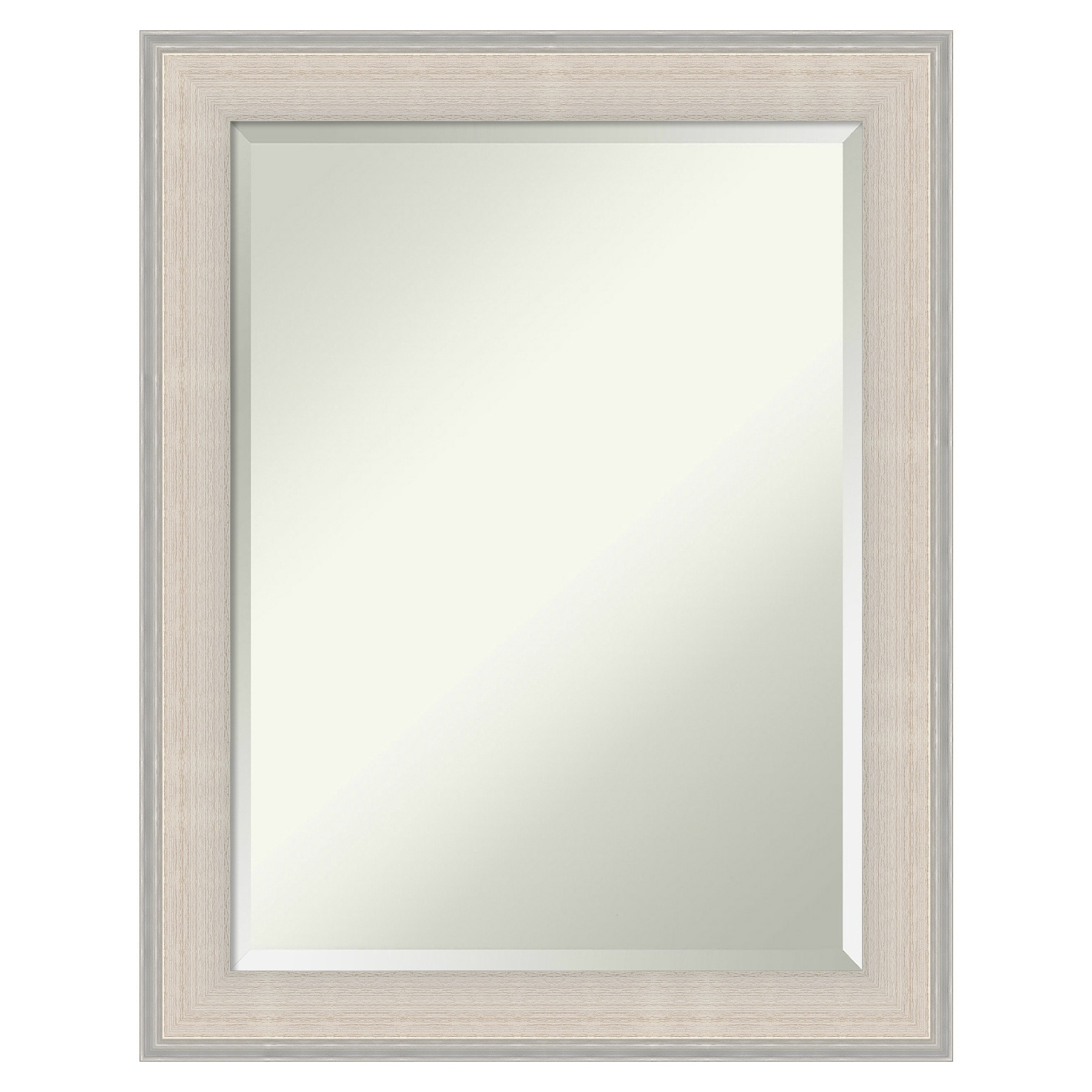 Cottage White Silver 22.5" x 28.5" Wood Framed Wall Mirror