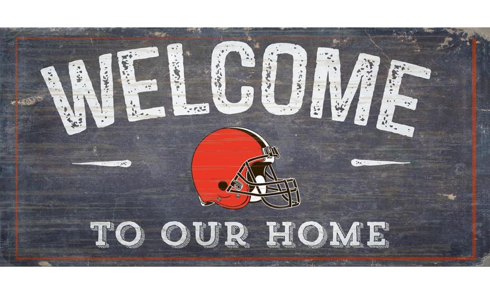 Fan Creations Cleveland Browns Wood Sign Fans Welcome 12x6