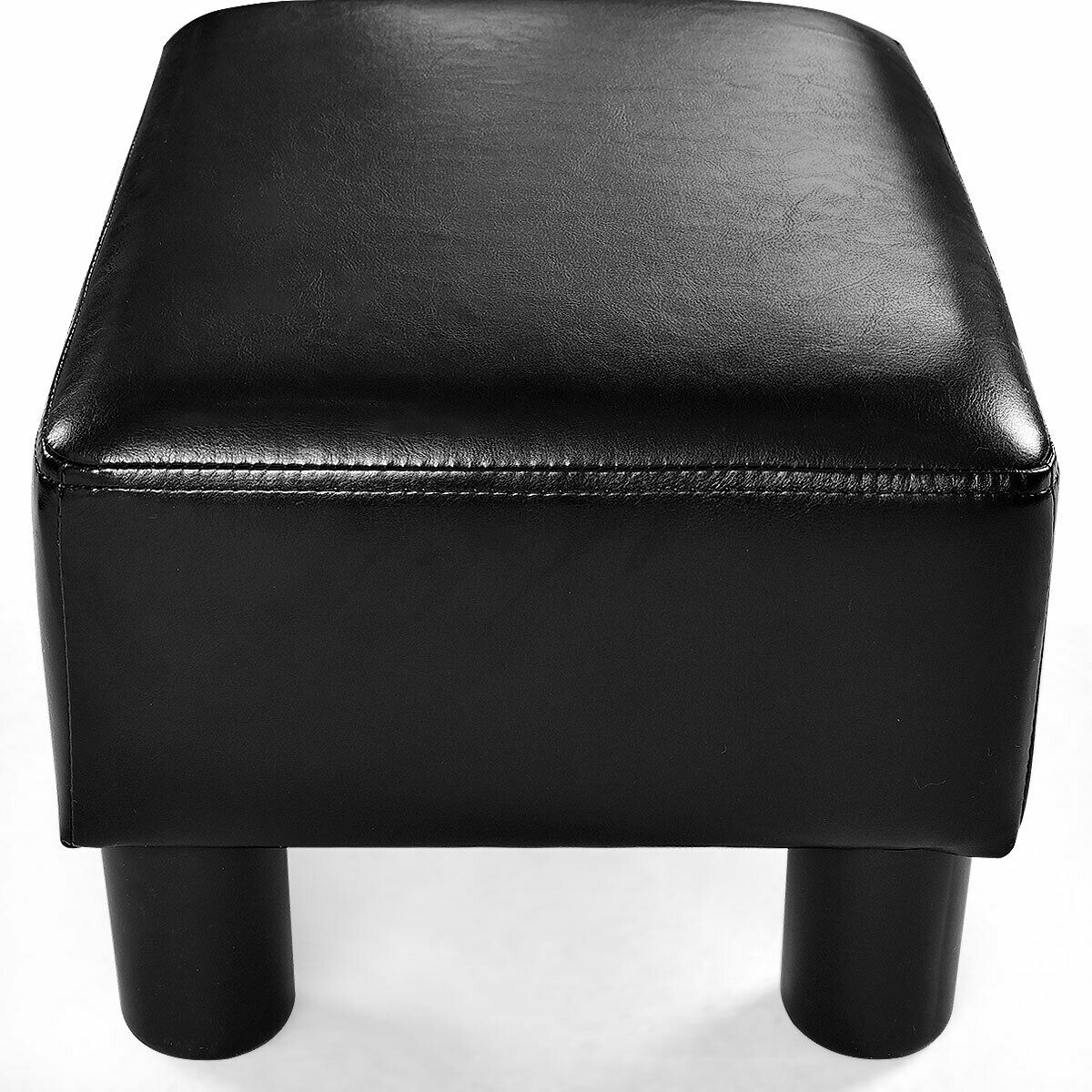 Costway Modern Black Faux Leather Ottoman In The Ottomans Poufs   45647277 